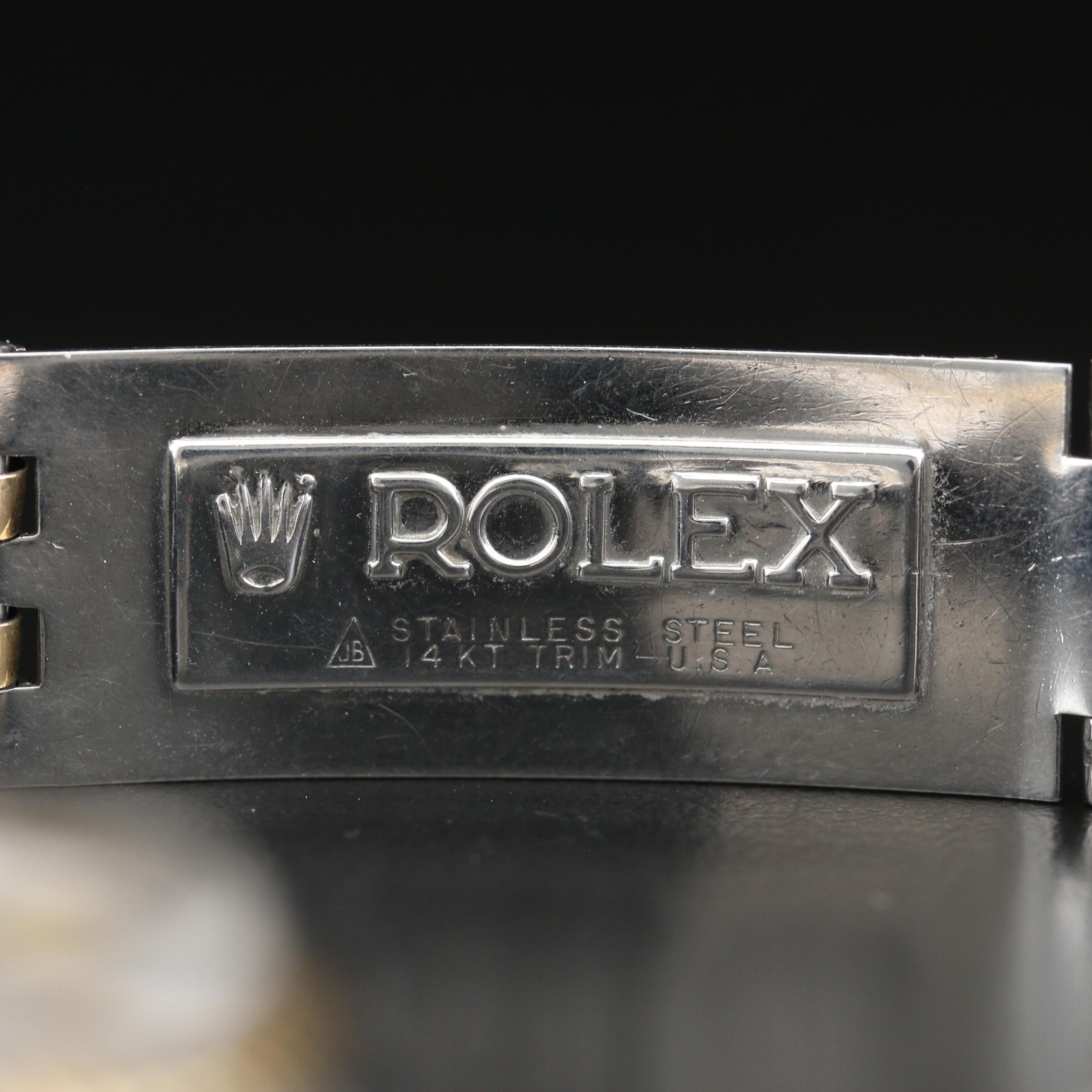 1965 Rolex "Datejust" 14K and Stainless Steel Automatic Watch