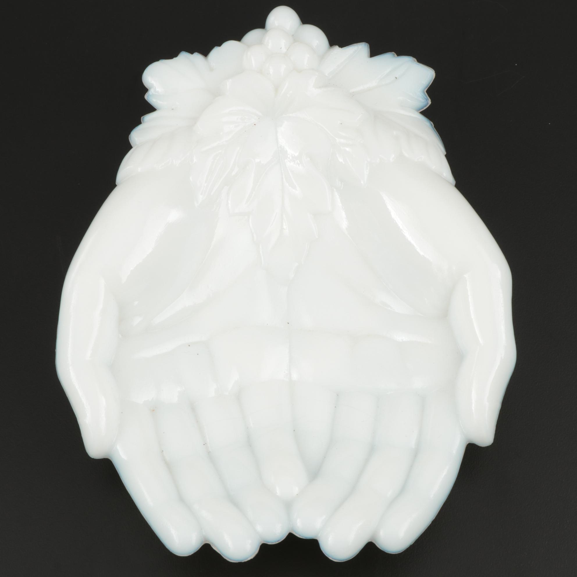 Westmoreland "Victoria Hands" and Other Milk Glass Table Accessories