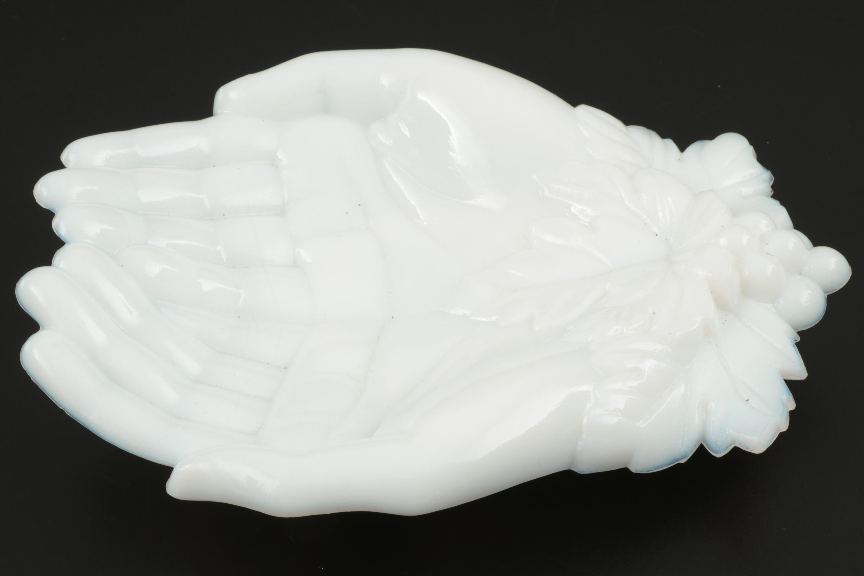 Westmoreland "Victoria Hands" and Other Milk Glass Table Accessories
