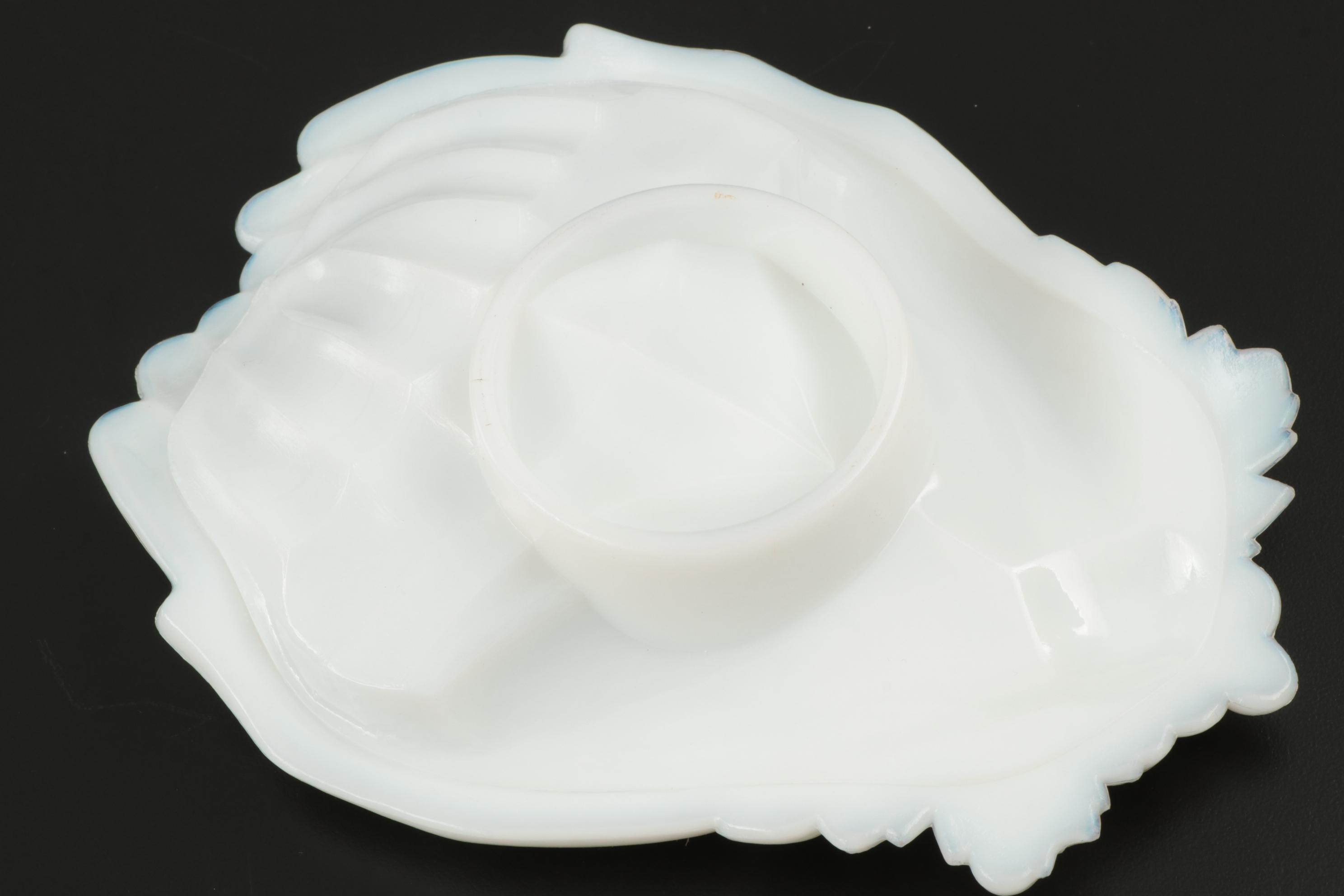 Westmoreland "Victoria Hands" and Other Milk Glass Table Accessories