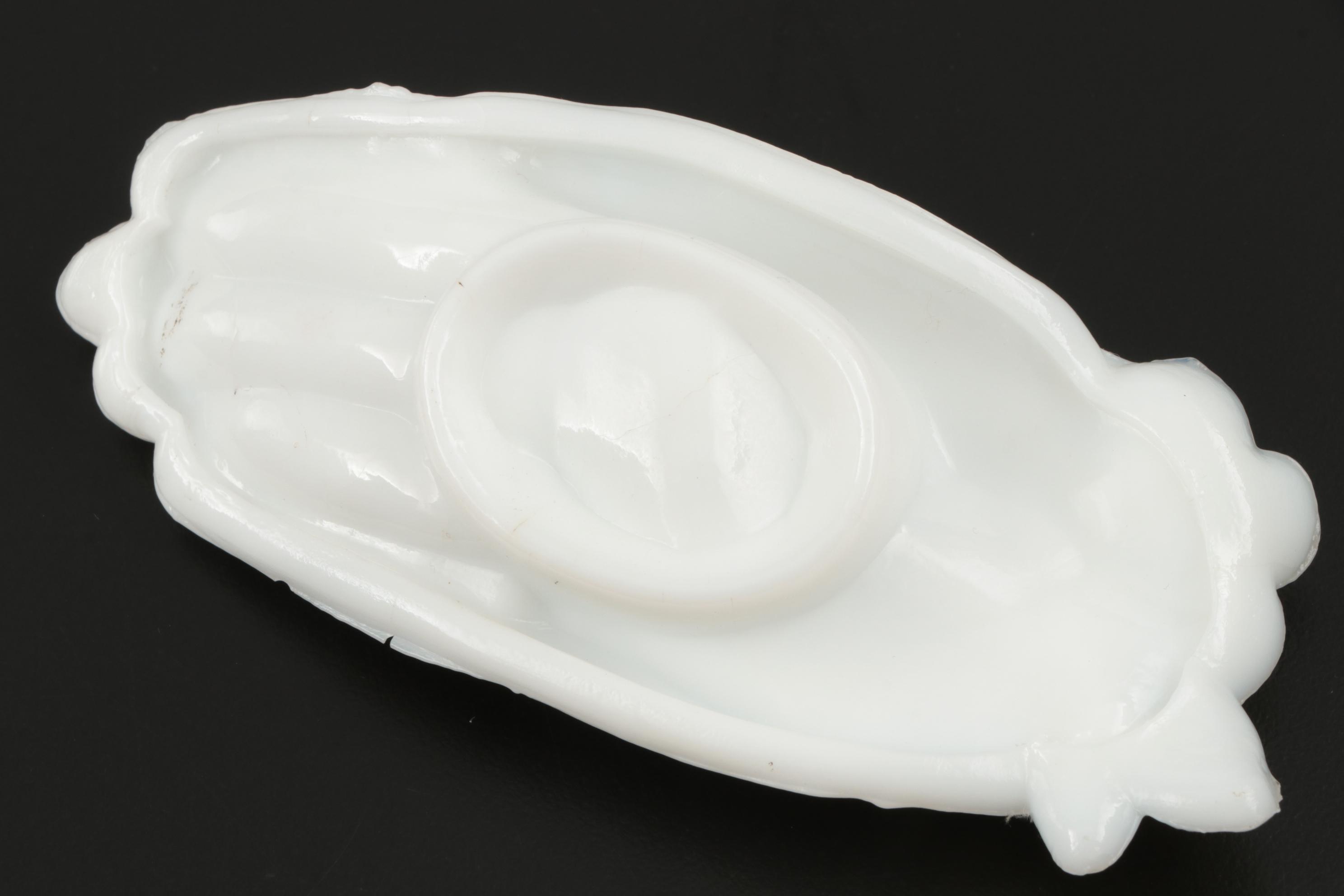 Westmoreland "Victoria Hands" and Other Milk Glass Table Accessories