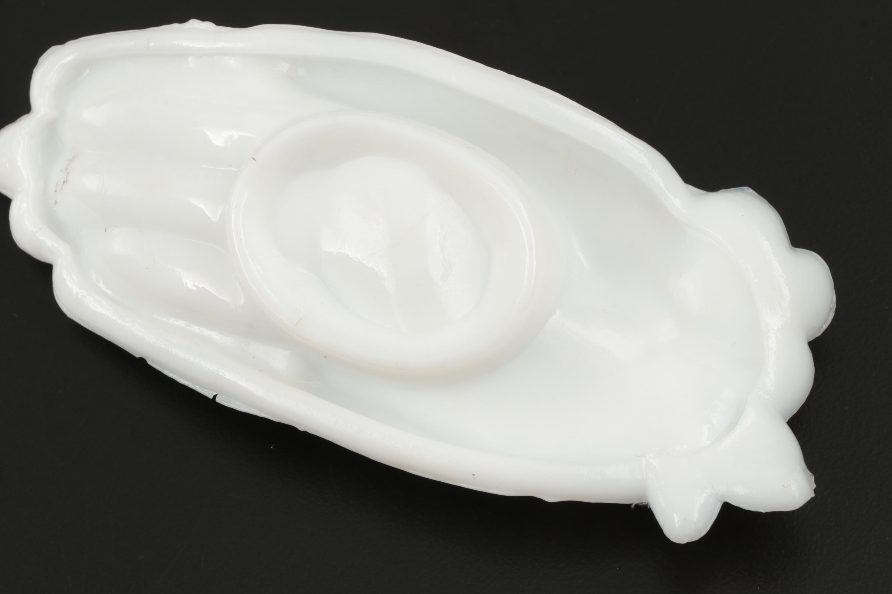 Westmoreland "Victoria Hands" and Other Milk Glass Table Accessories