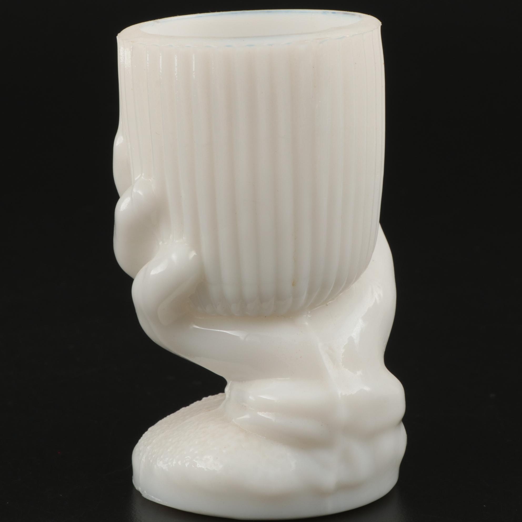 Westmoreland "Victoria Hands" and Other Milk Glass Table Accessories