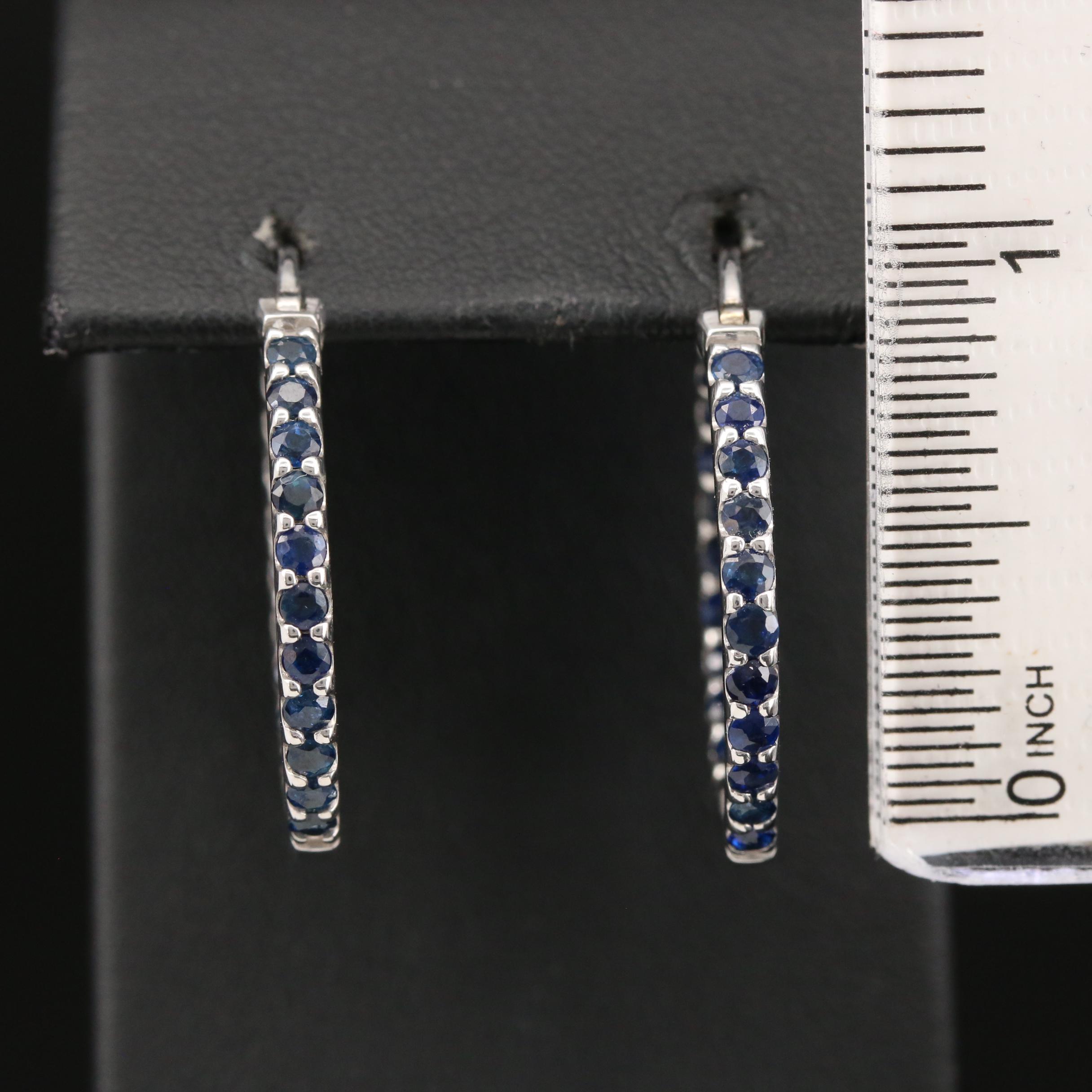 Sterling Silver Inside-Out Hoop Earrings