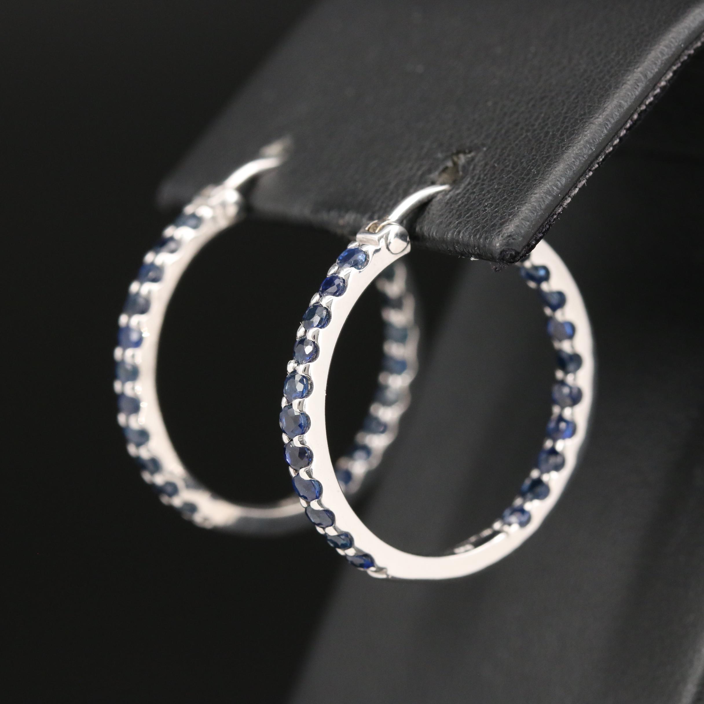 Sterling Silver Inside-Out Hoop Earrings