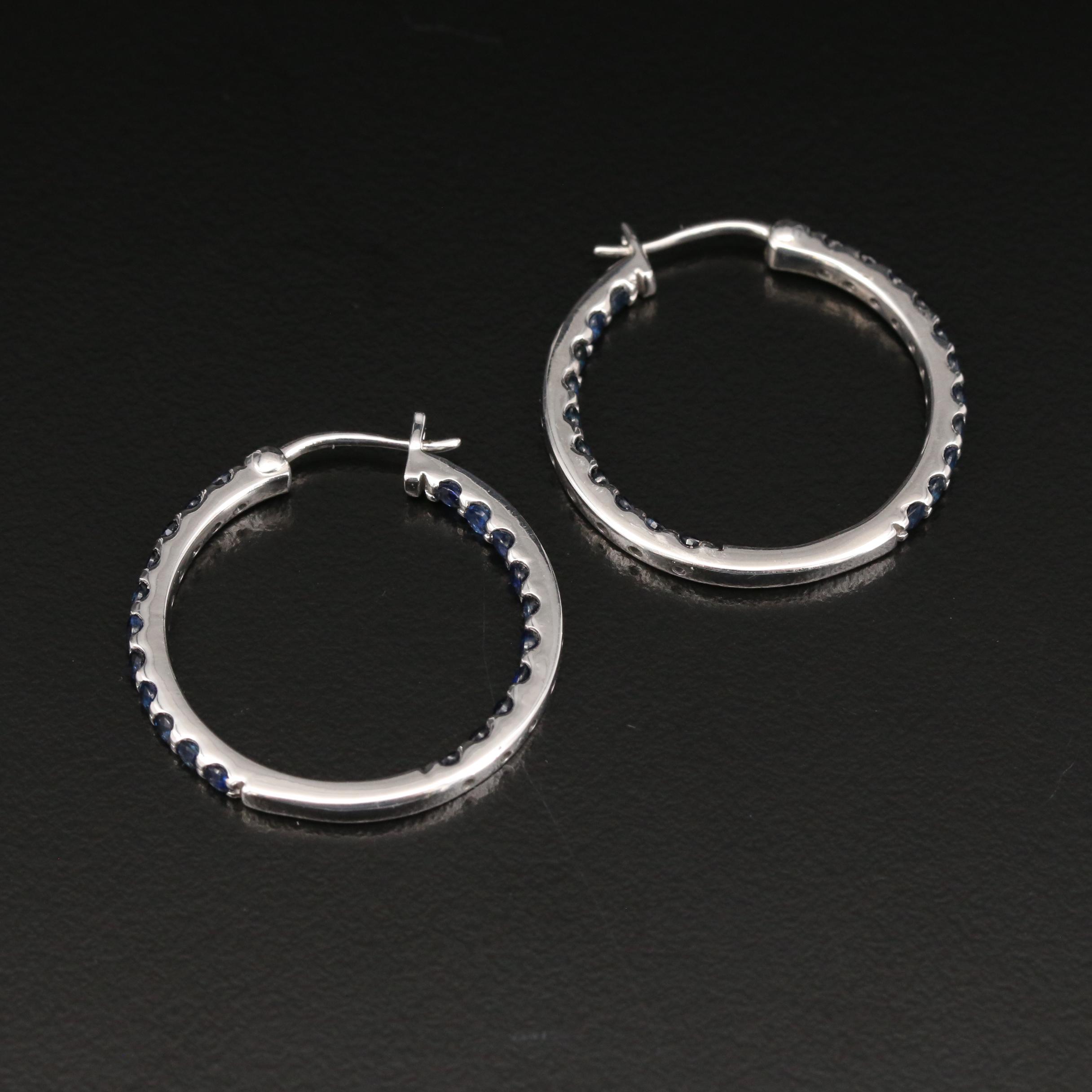 Sterling Silver Inside-Out Hoop Earrings