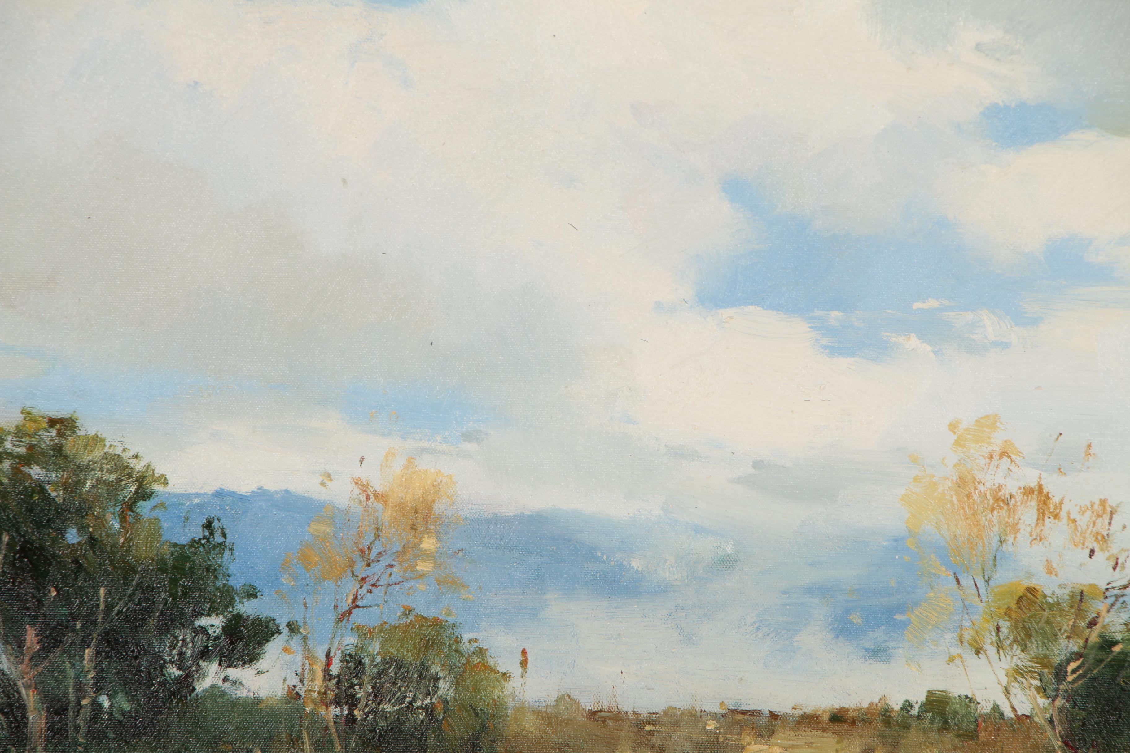 Zhao Huxie "Clifton" Landscape Oil Painting, 21st Century