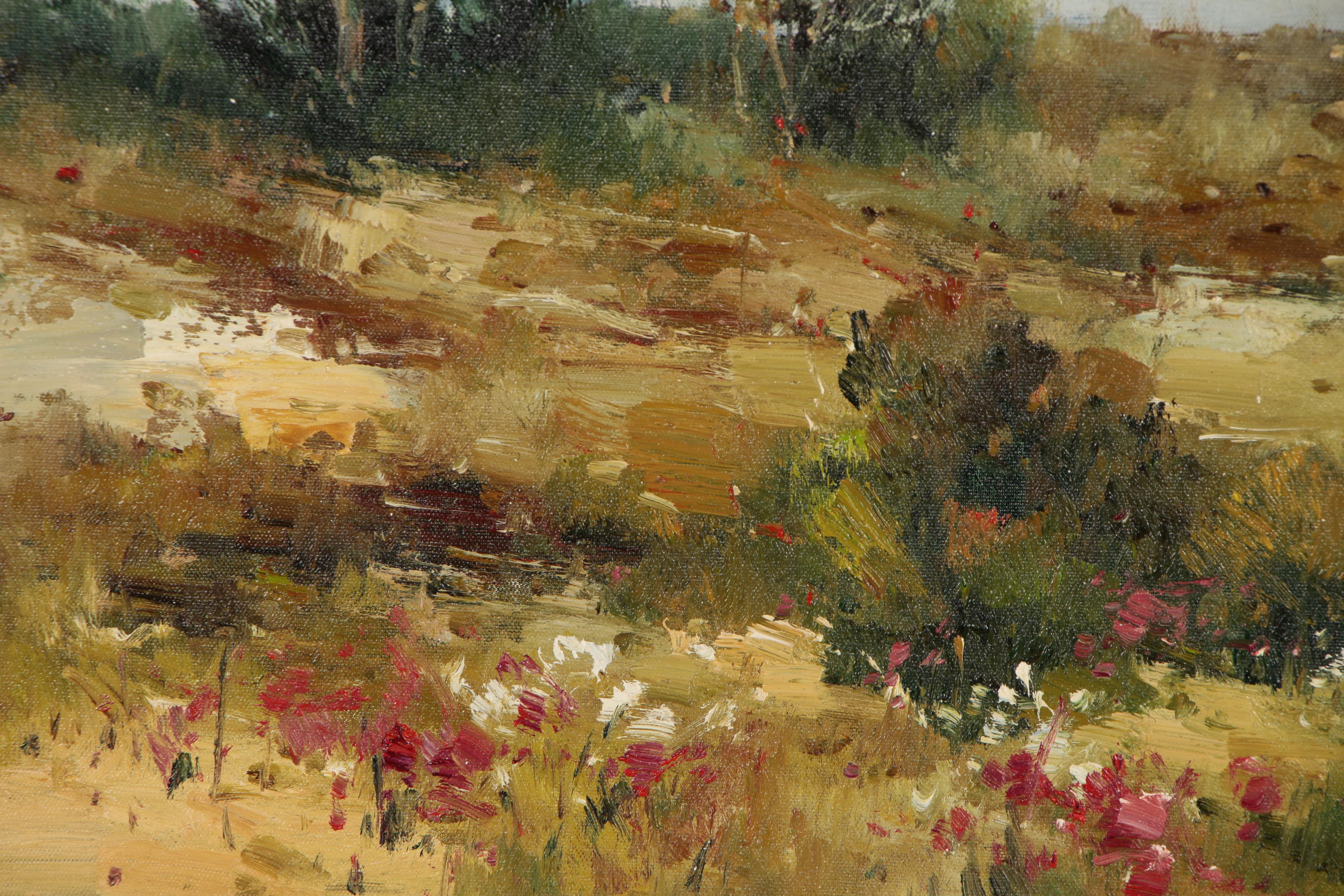 Zhao Huxie "Clifton" Landscape Oil Painting, 21st Century