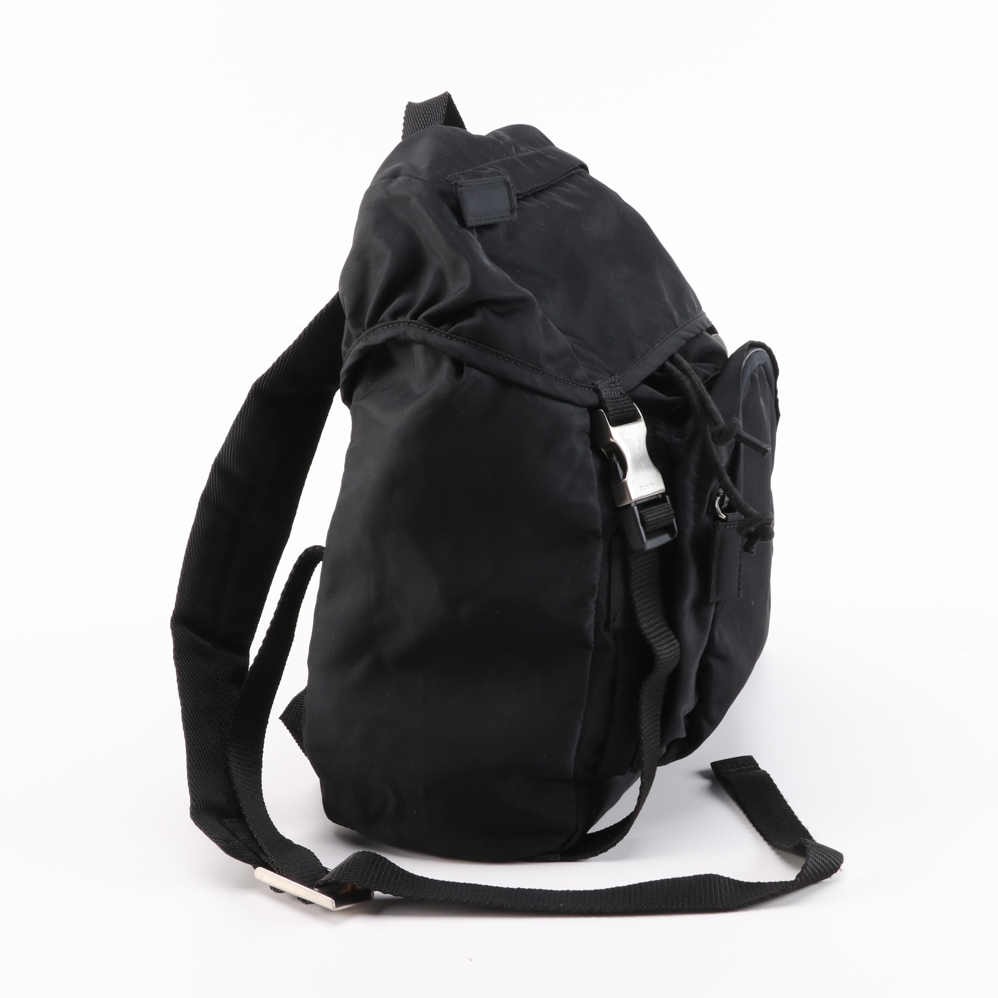 Prada Black Nylon Backpack Purse