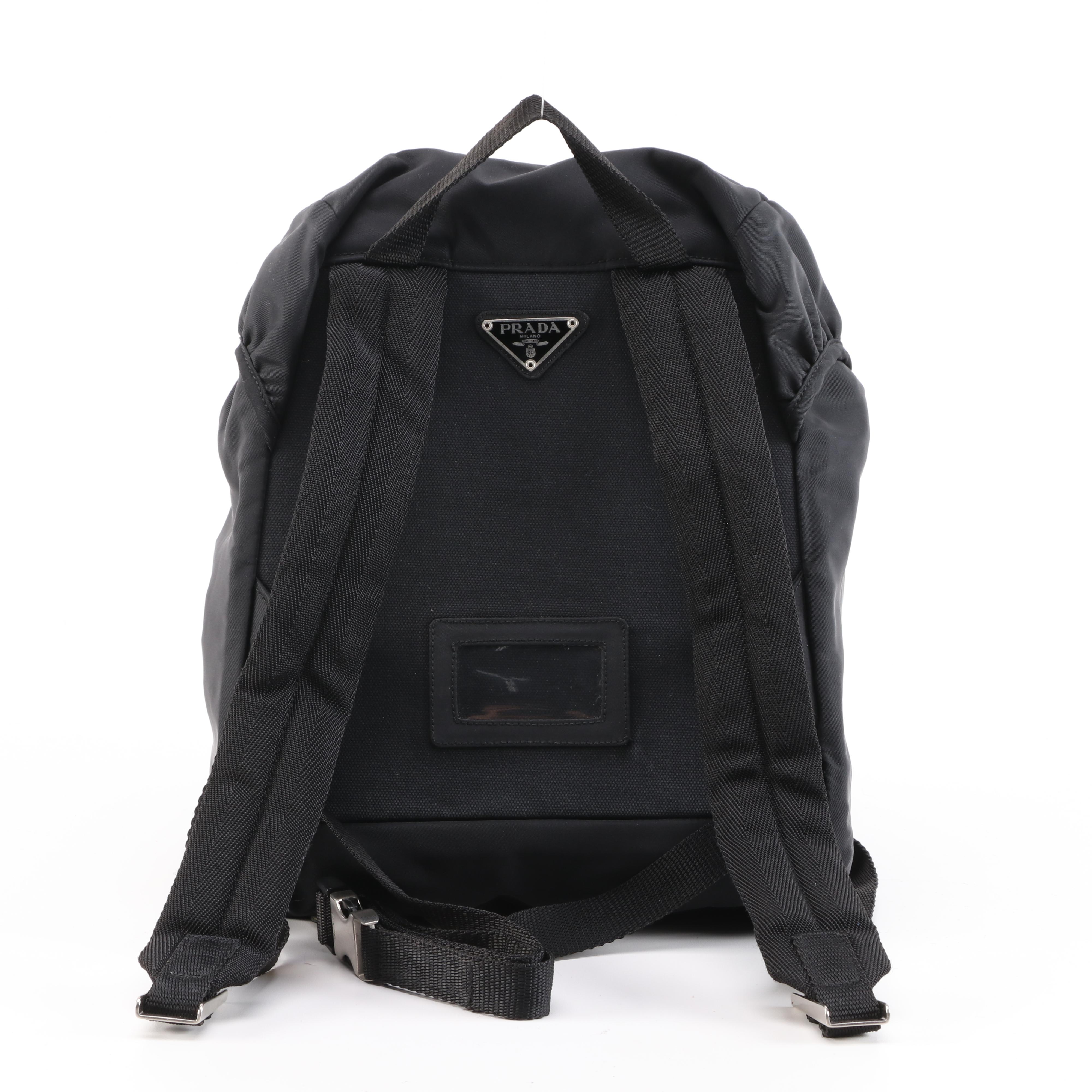 Prada Black Nylon Backpack Purse