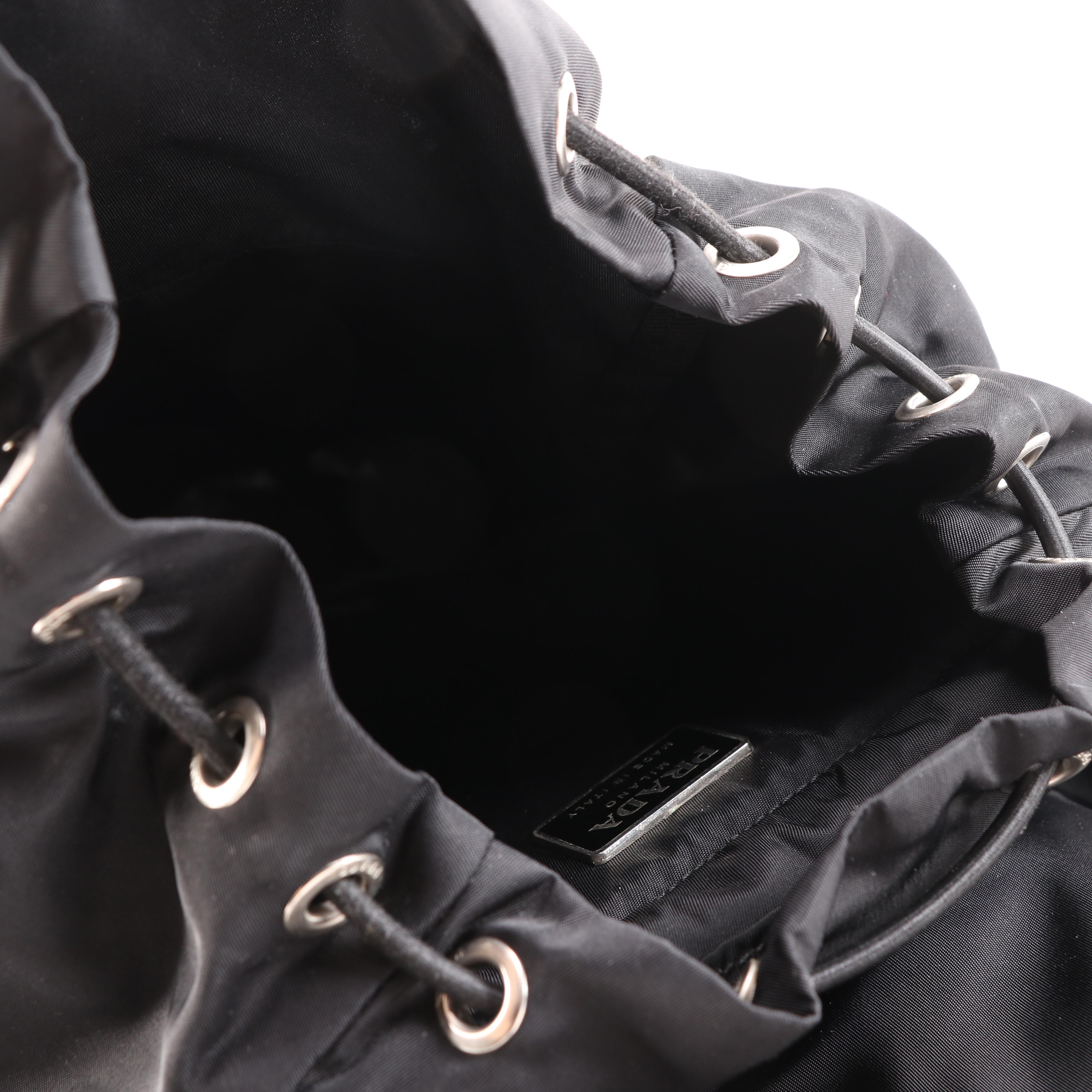 Prada Black Nylon Backpack Purse