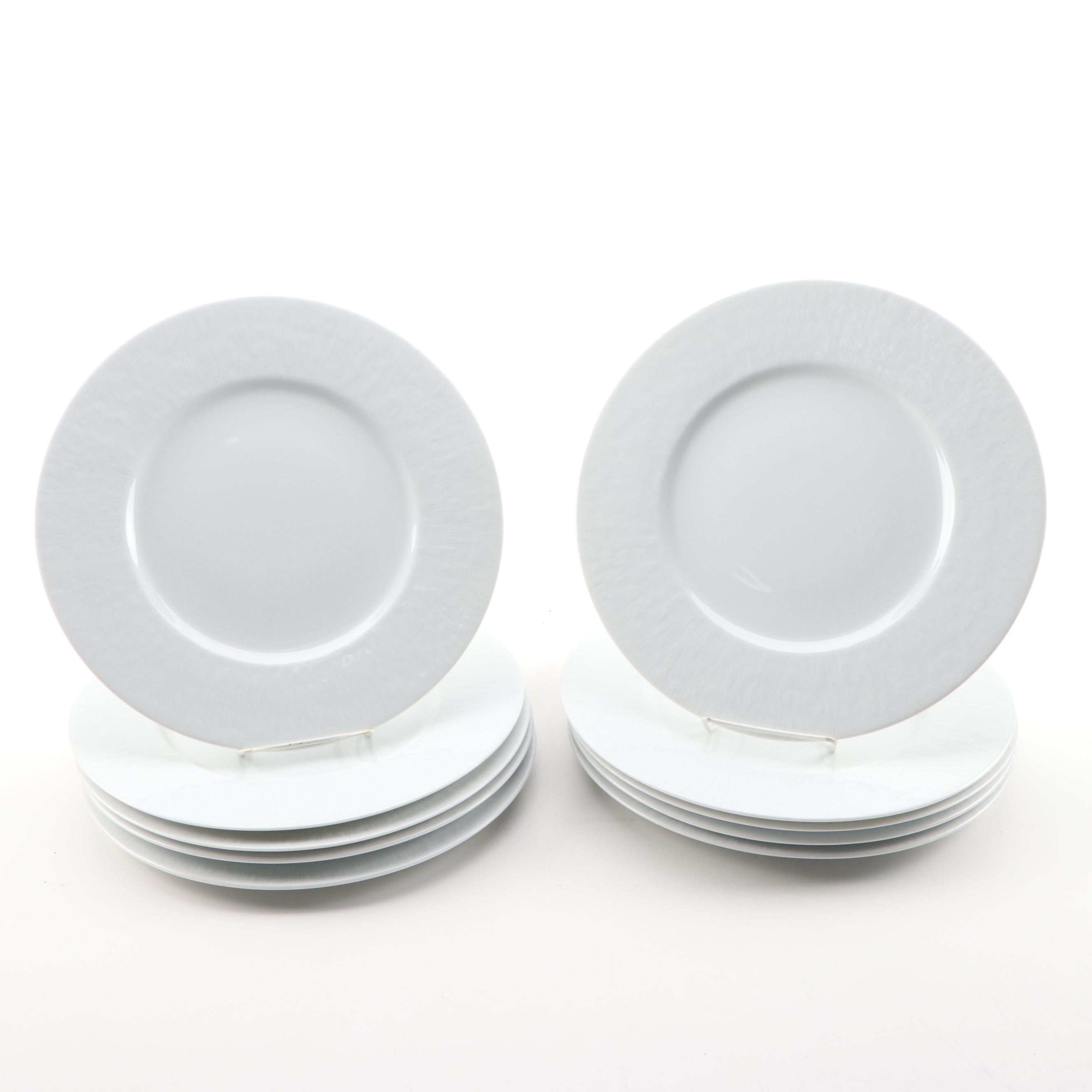 White Apilco Ceramic Dinner Plates