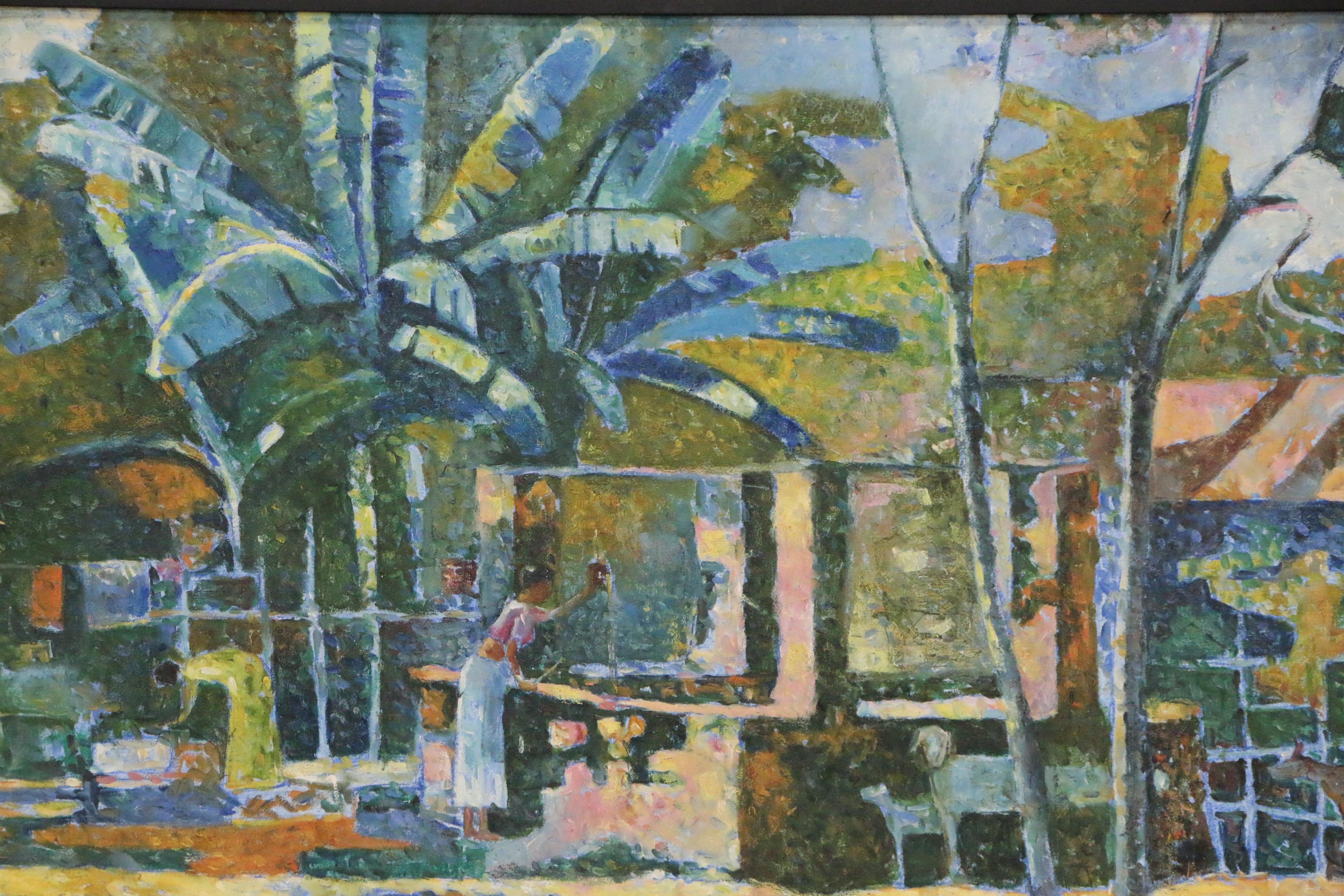 Harshada Kerkar Oil Painting of Tropical Scene in Goa, India