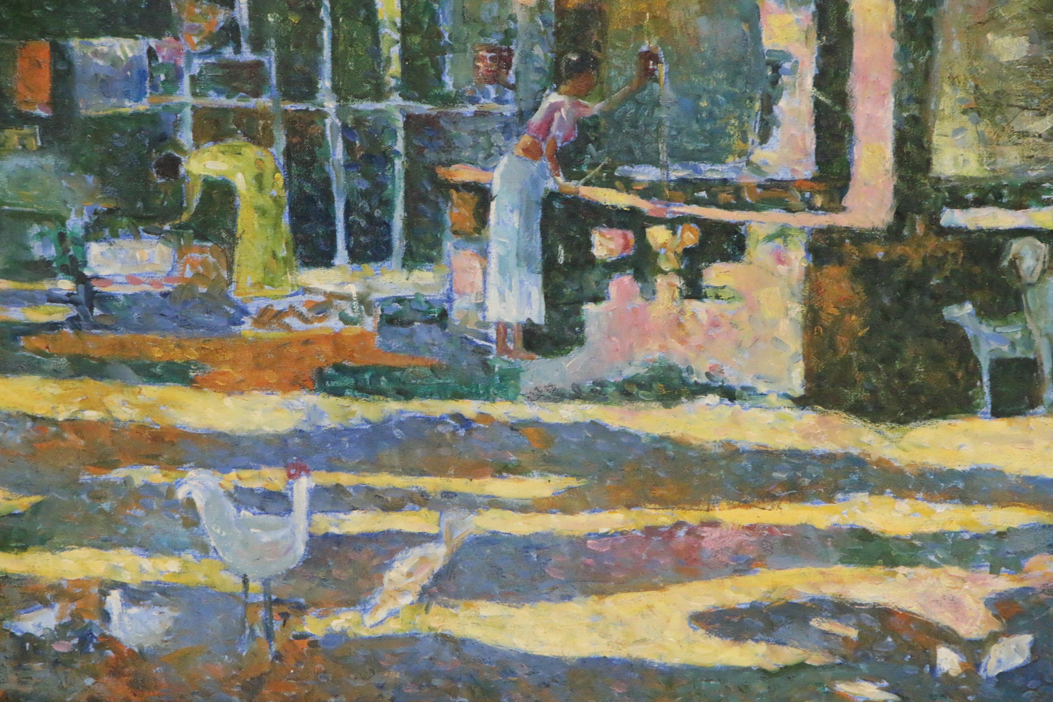 Harshada Kerkar Oil Painting of Tropical Scene in Goa, India