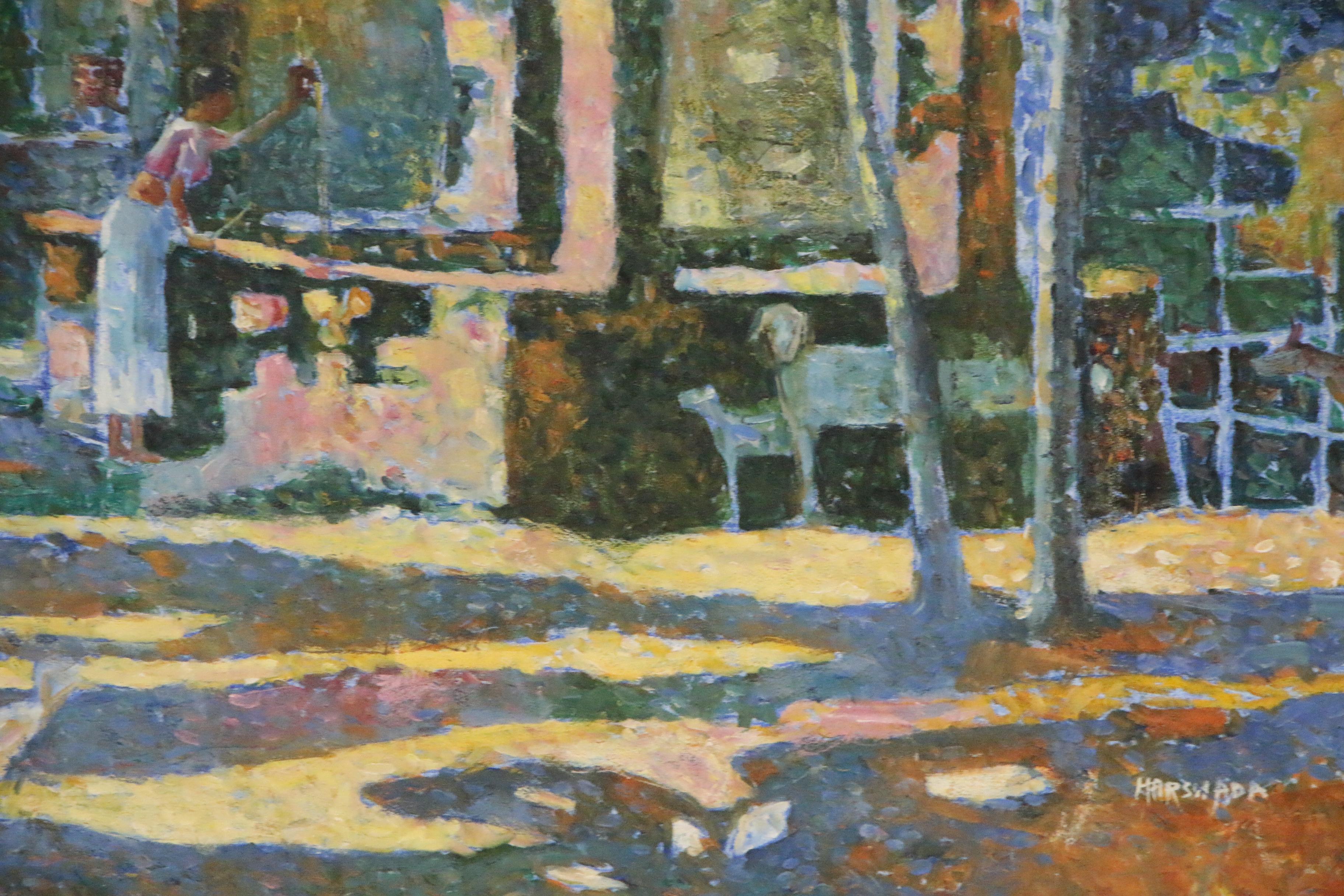 Harshada Kerkar Oil Painting of Tropical Scene in Goa, India