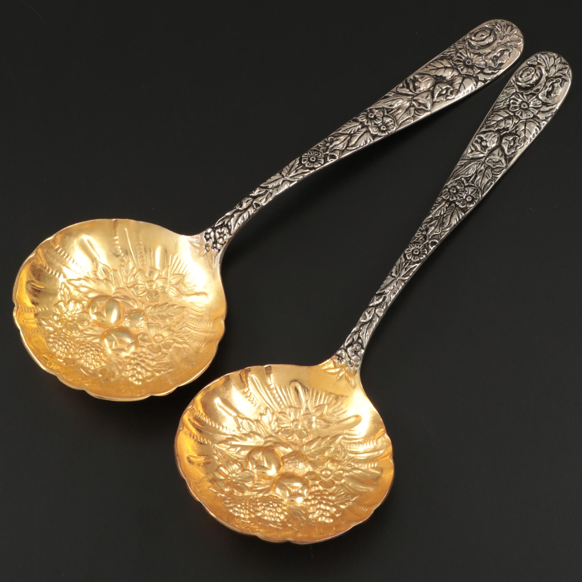 Godinger Silver Plate Serving Spoons with Presentation Box