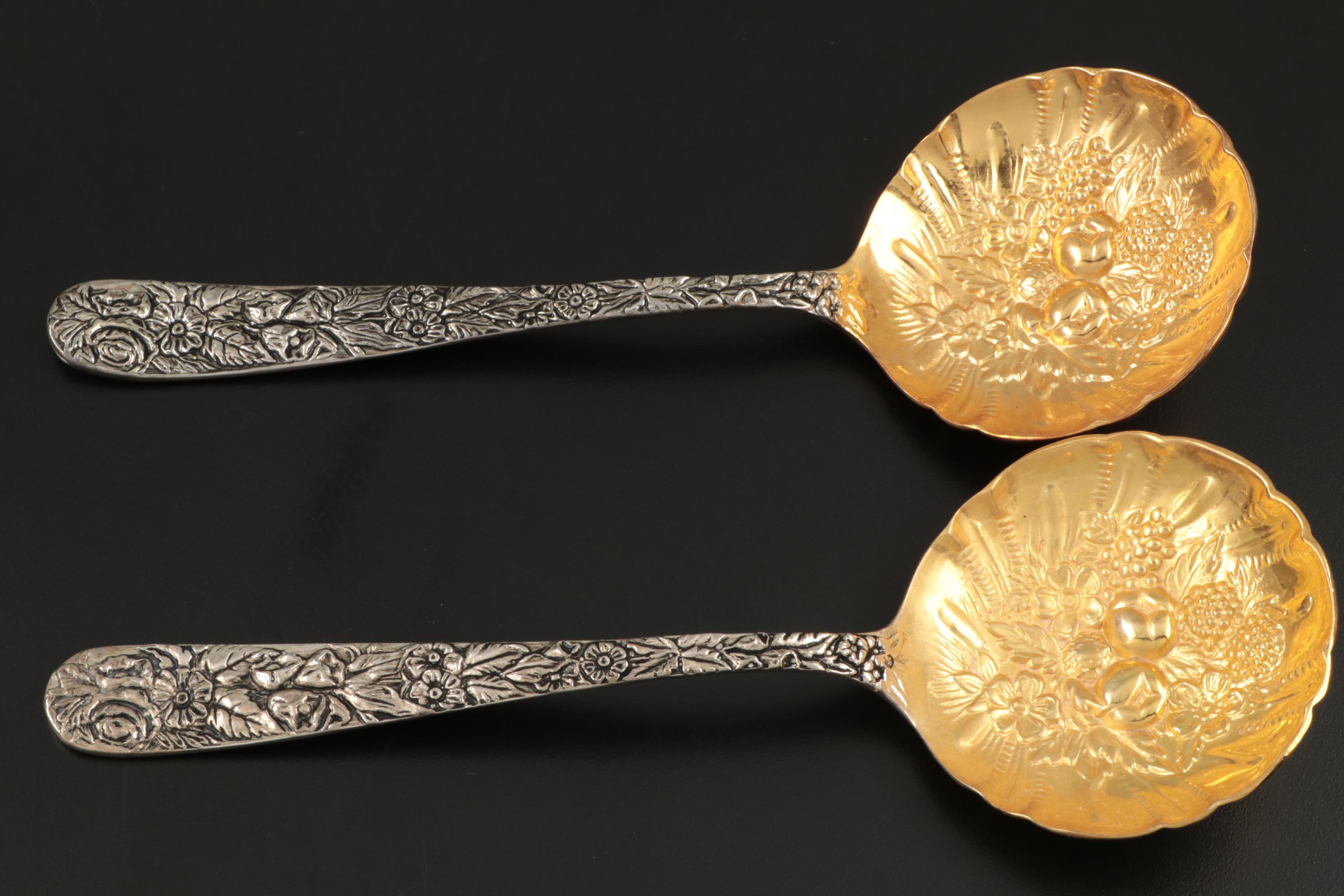 Godinger Silver Plate Serving Spoons with Presentation Box