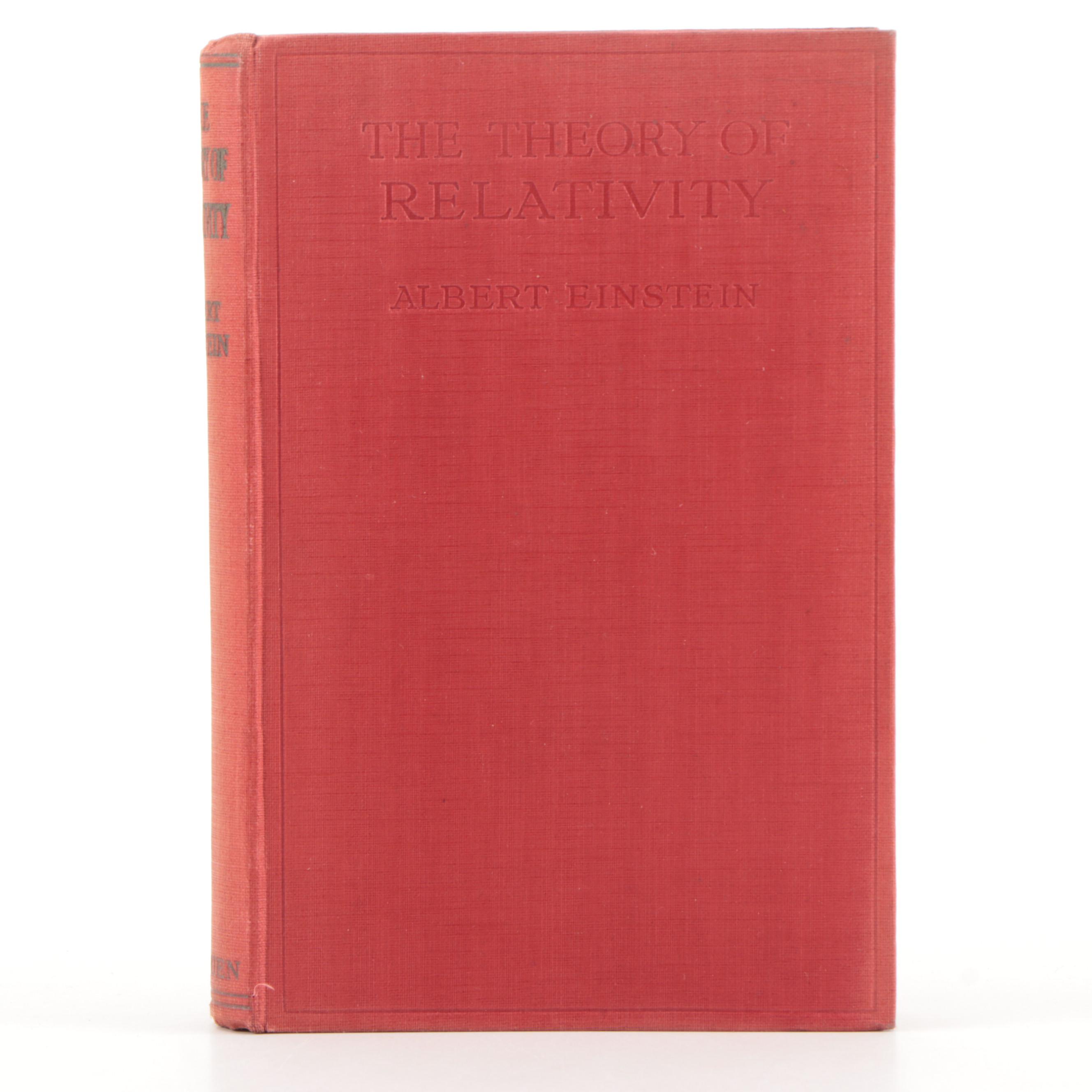 First English Edition, First Printing "Relativity" by Albert Einstein, 1920