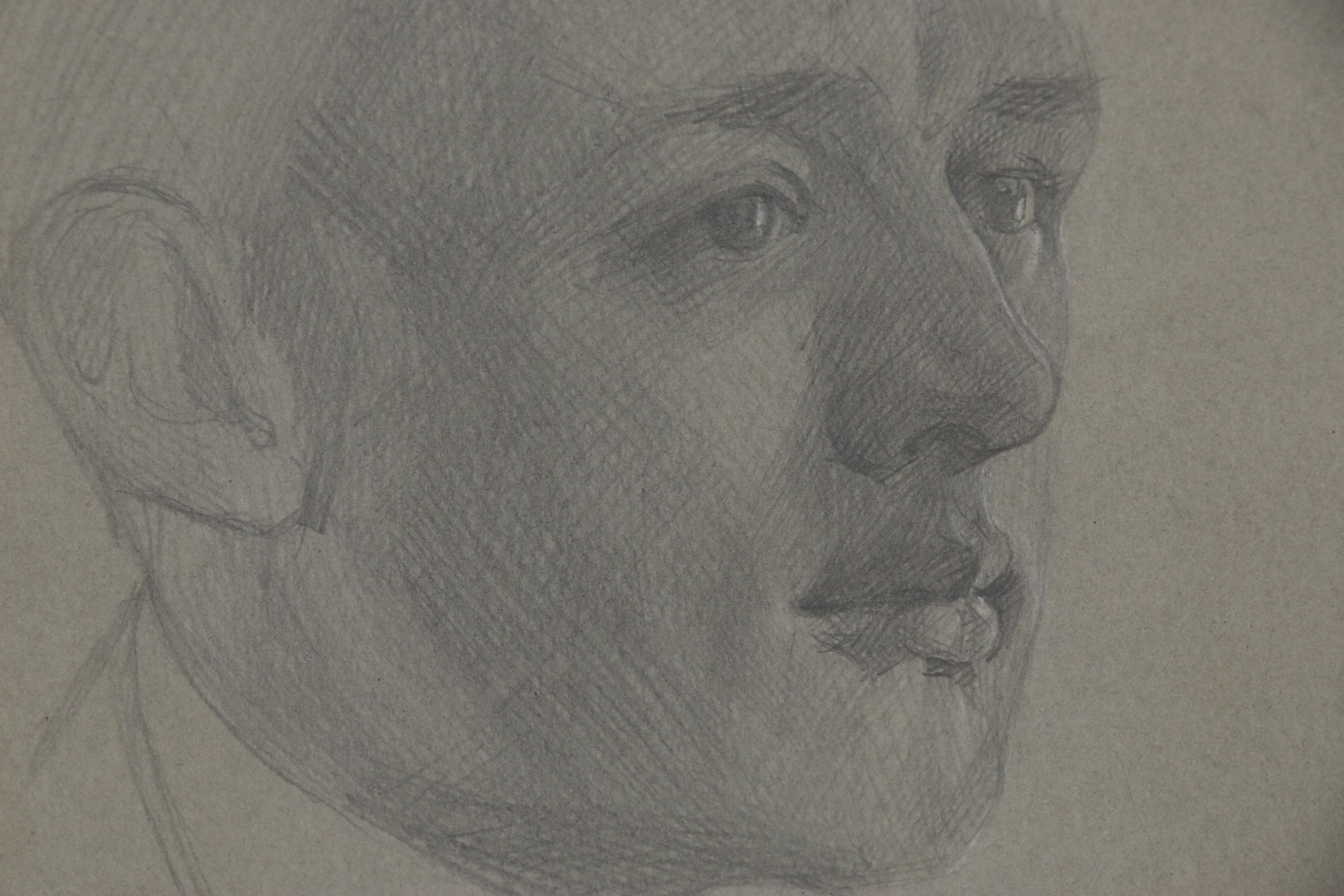 Robert Whitmore Graphite Drawing Portrait, 1915