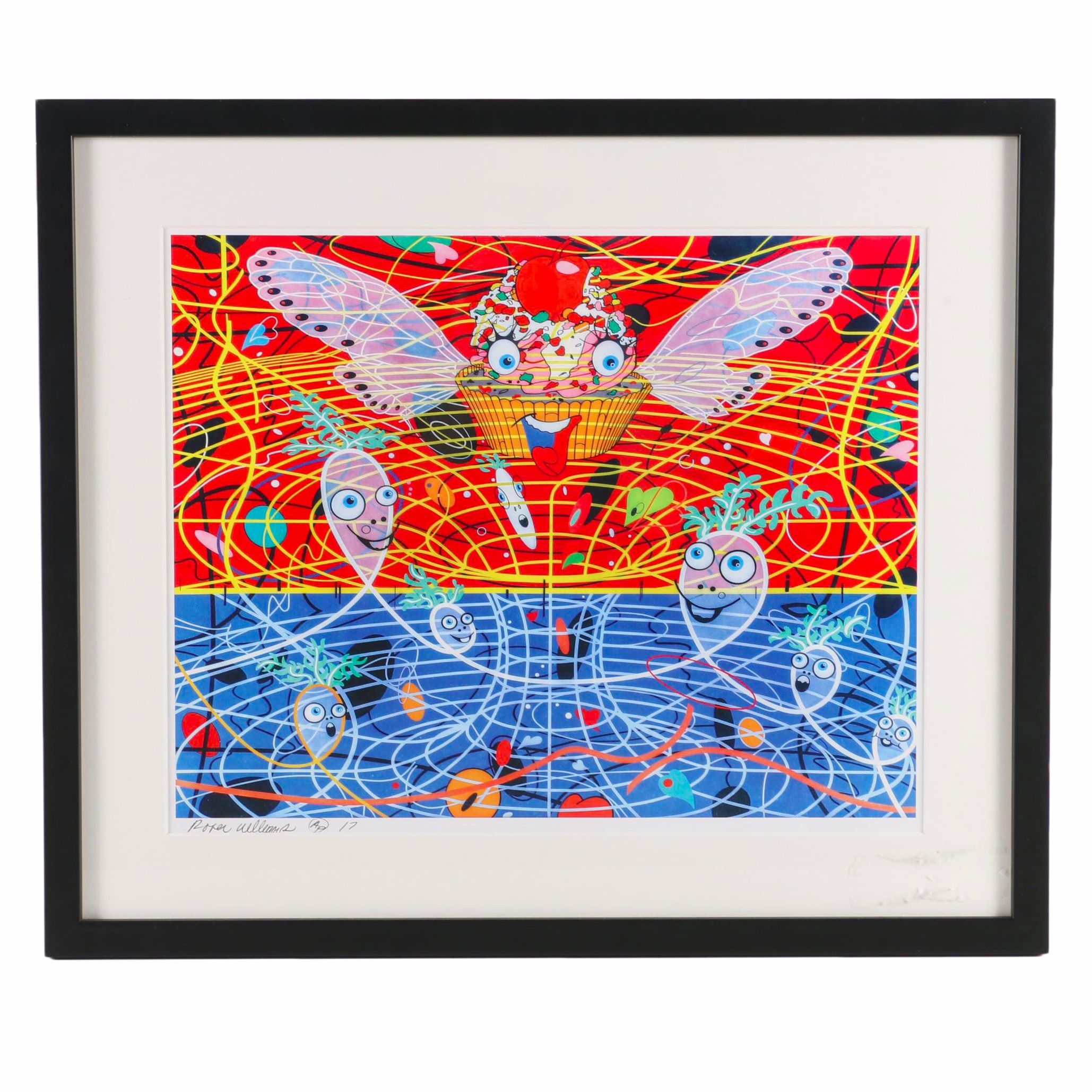 Roger Williams Giclée "Flying Cupcake", 2017