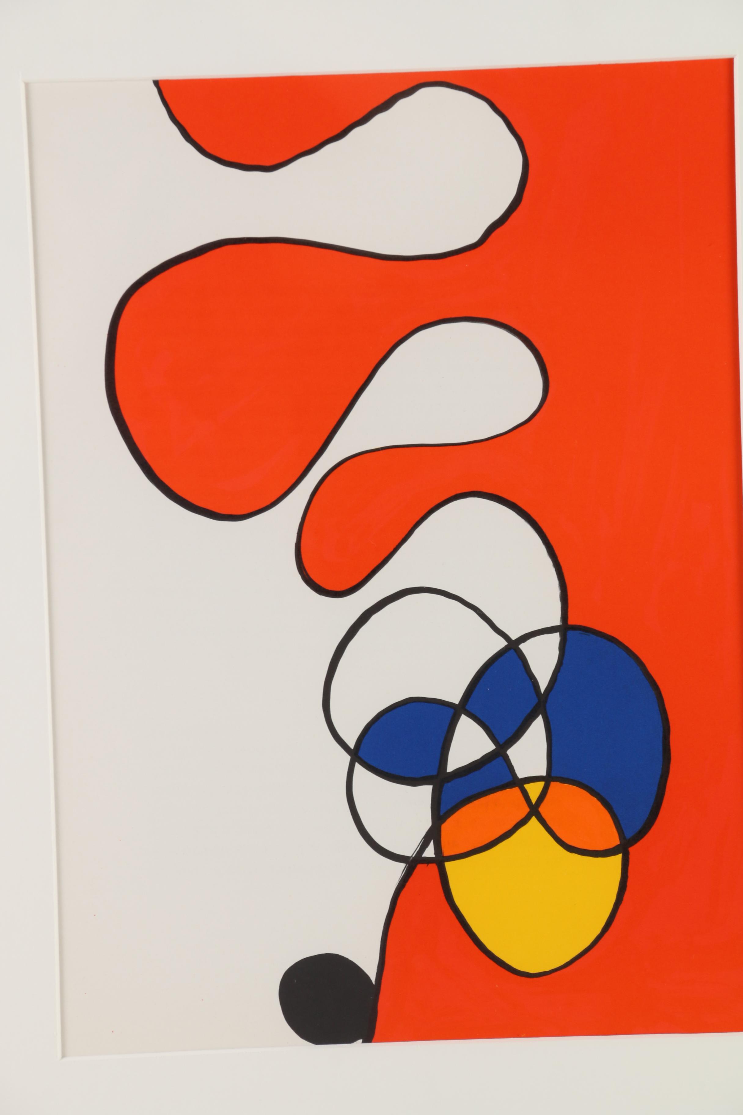 Alexander Calder Color Lithograph for "Derrière le Miroir", 1968