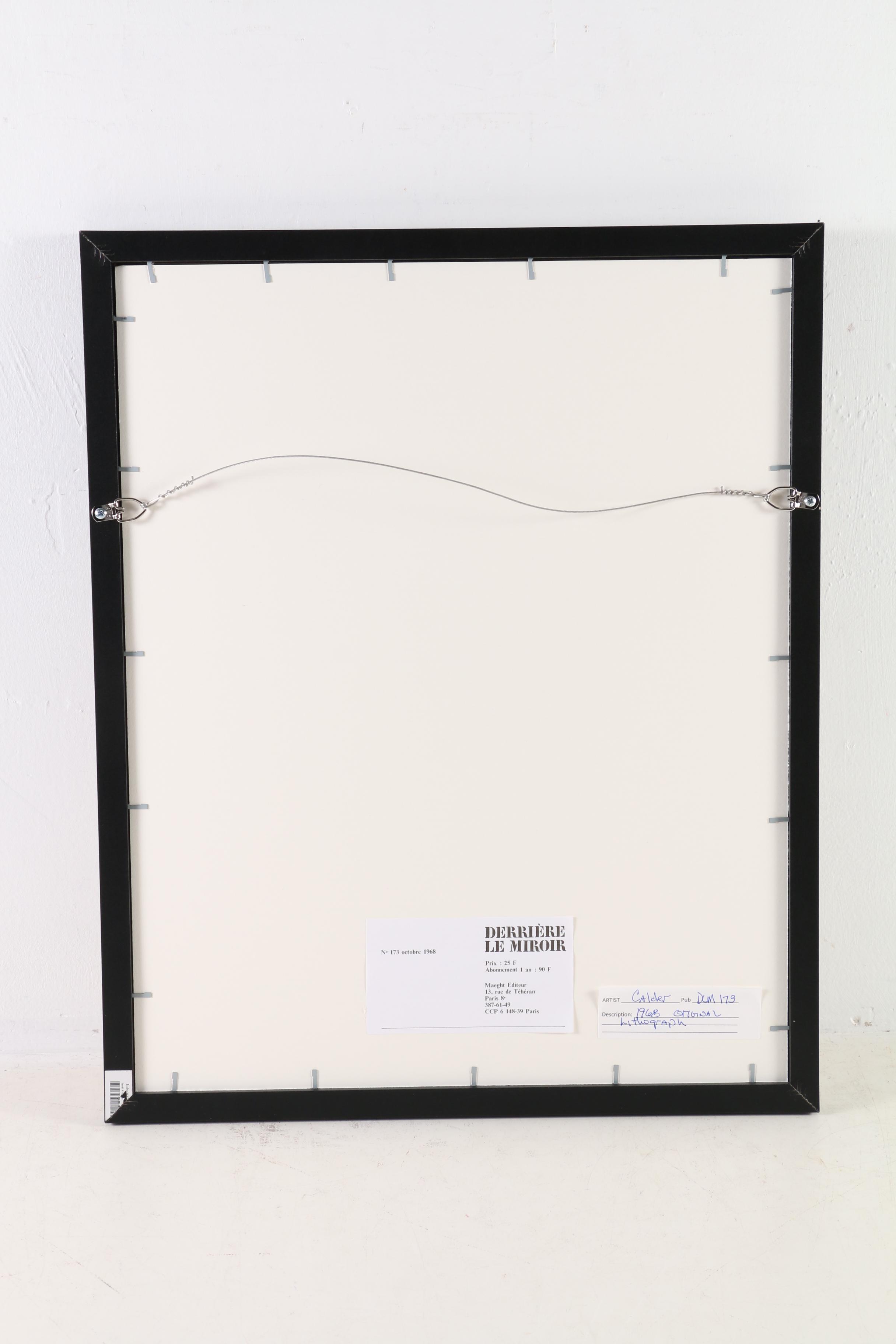 Alexander Calder Color Lithograph for "Derrière le Miroir", 1968