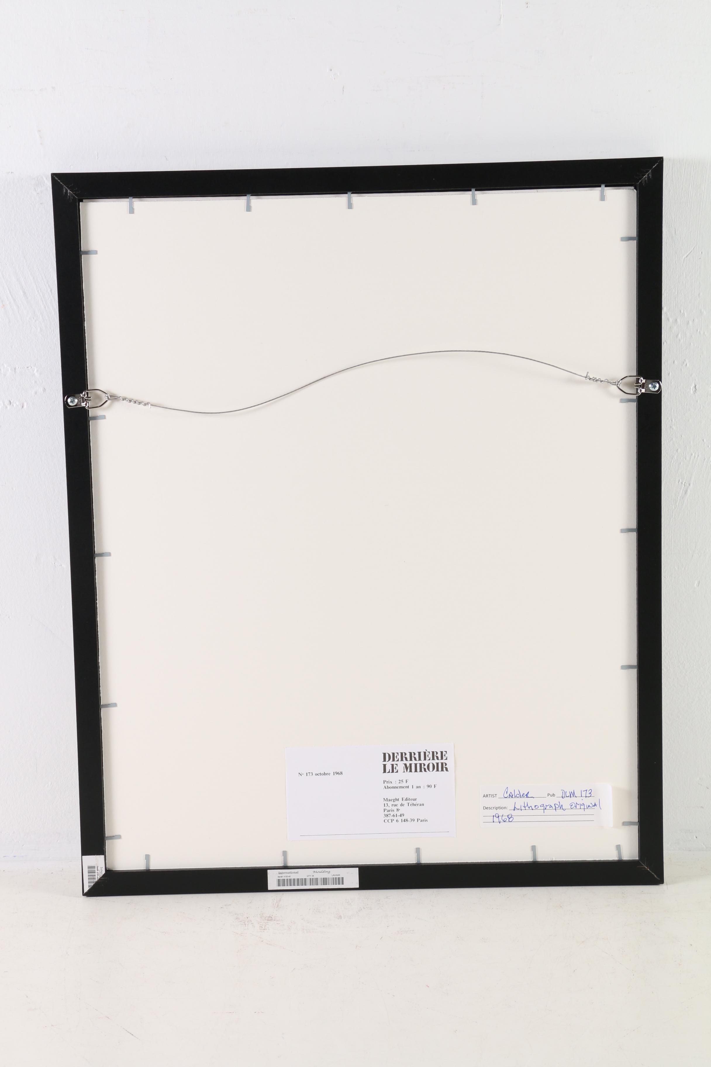 Alexander Calder Lithograph for "Derrière le Miroir", 1968