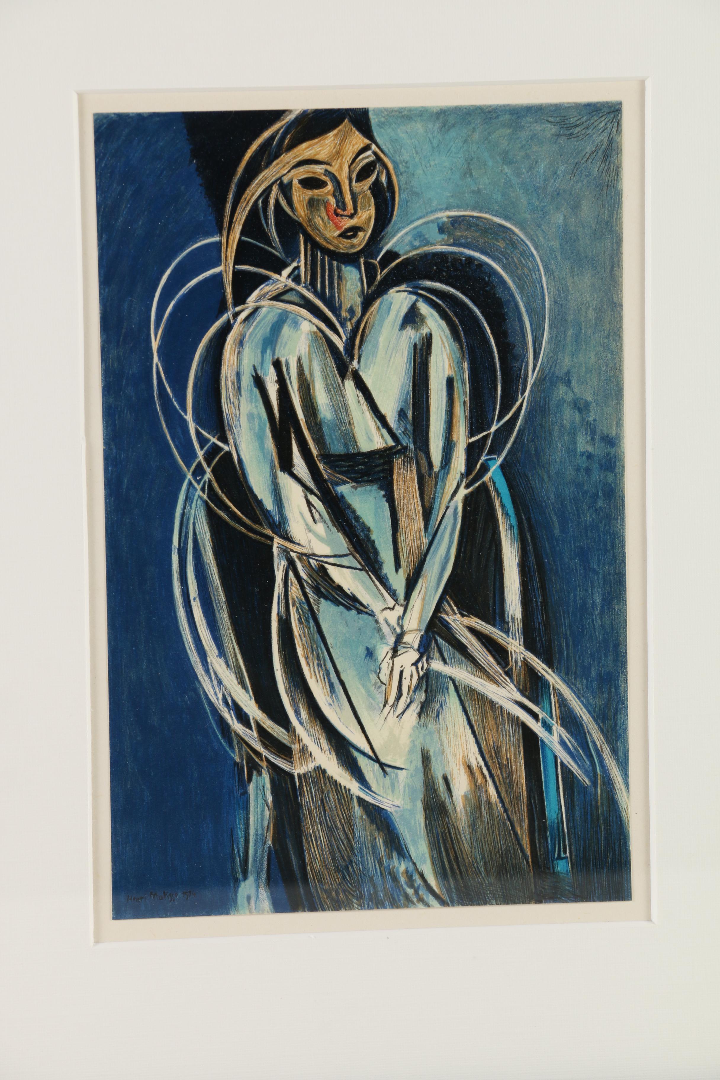 Collotype after Henri Matisse "Mademoiselle Yvonne Landsberg, Paris 1914"