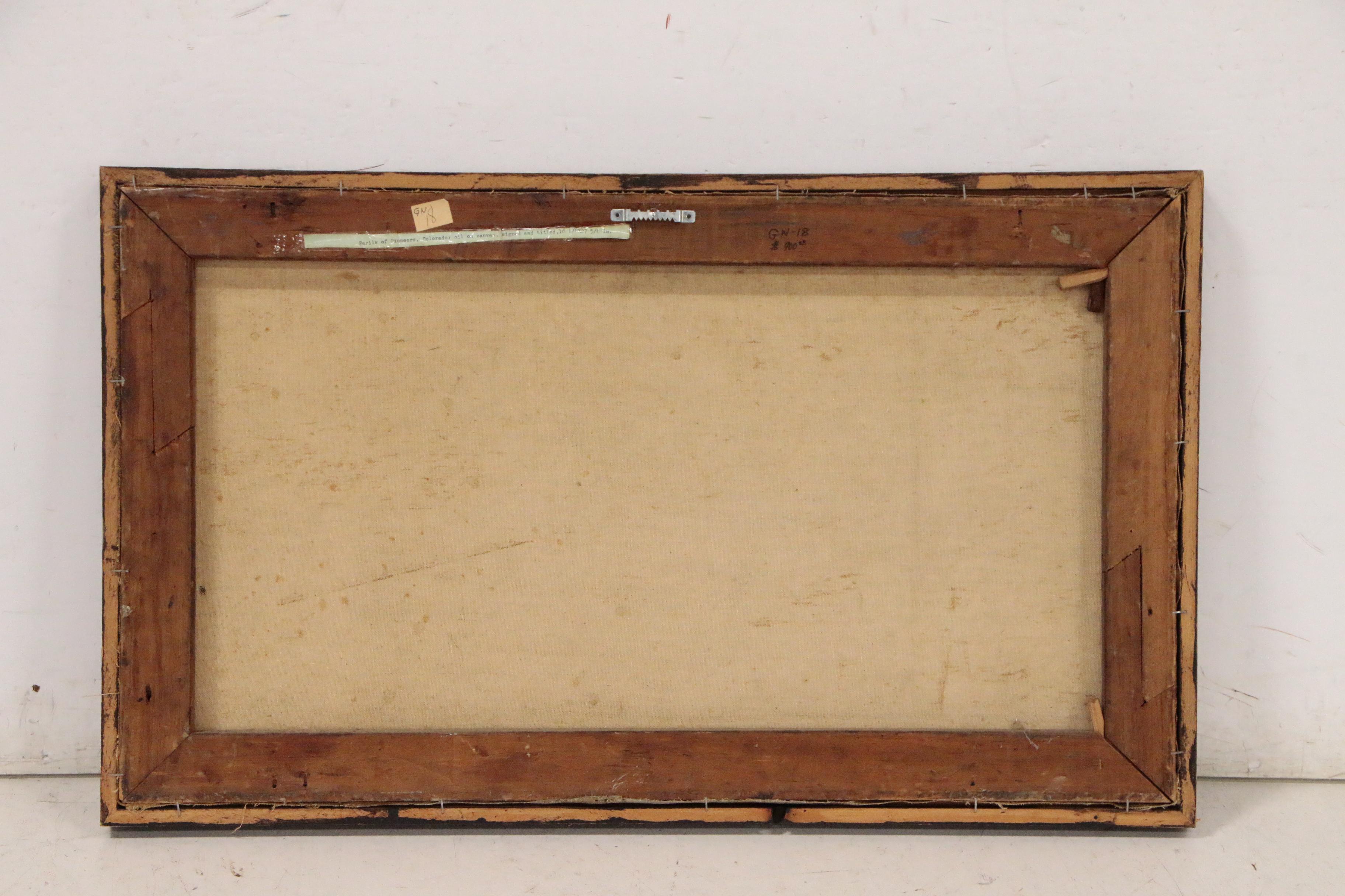 William E. Shepard Oil Painting "Perils of Pioneers", Early 20th Century