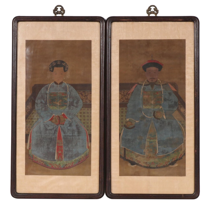 Chinese Qing Dynasty Ancestral Portraits
