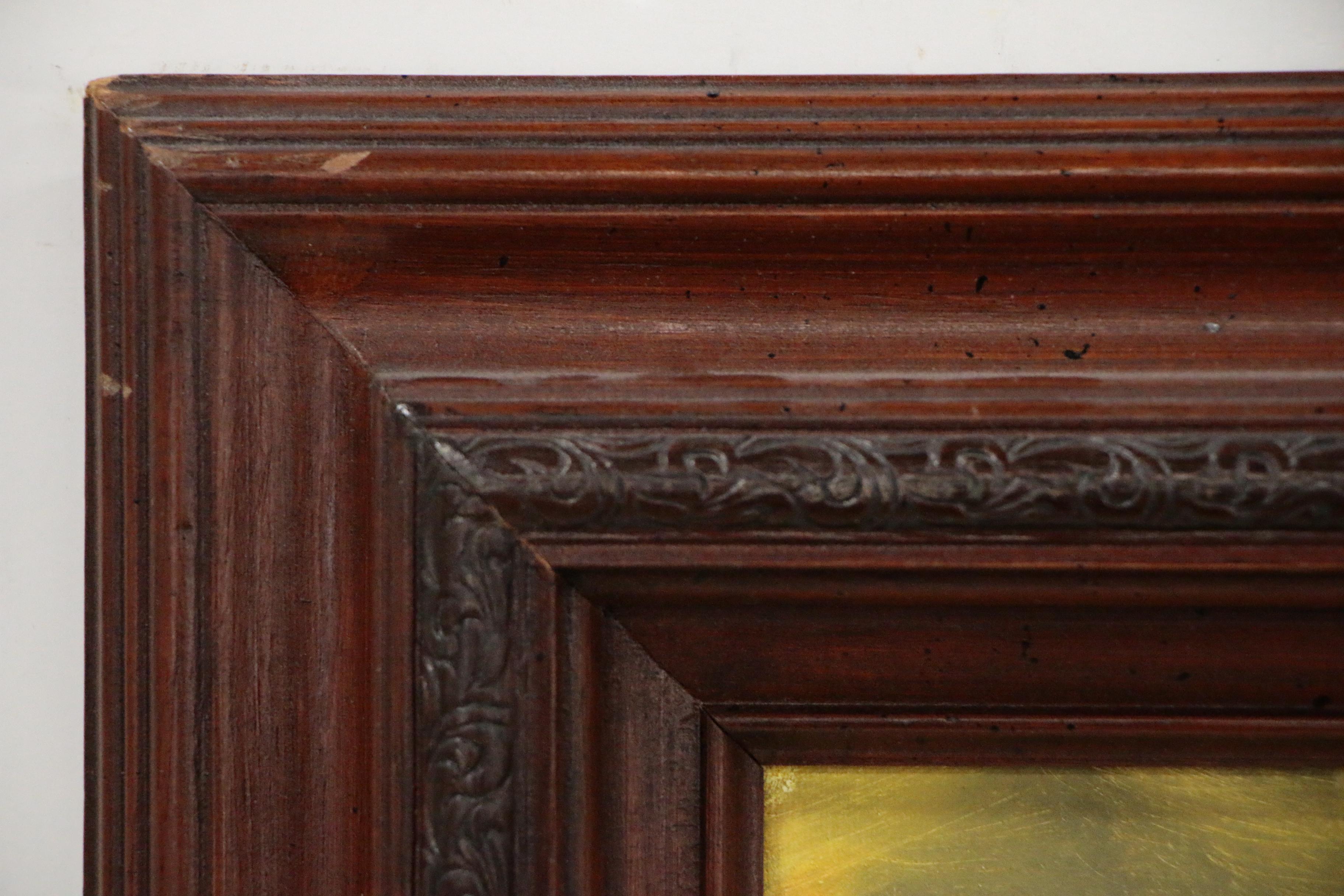 Bill Alexander Oil Painting of Lakeside Cabin, Late 20th Century