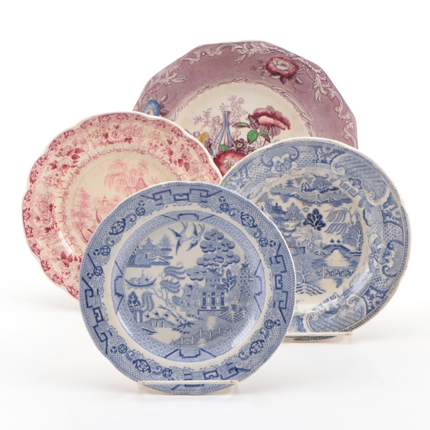 George Wooliscroft and Other Ironstone Plates, Mid to Late 19th Century