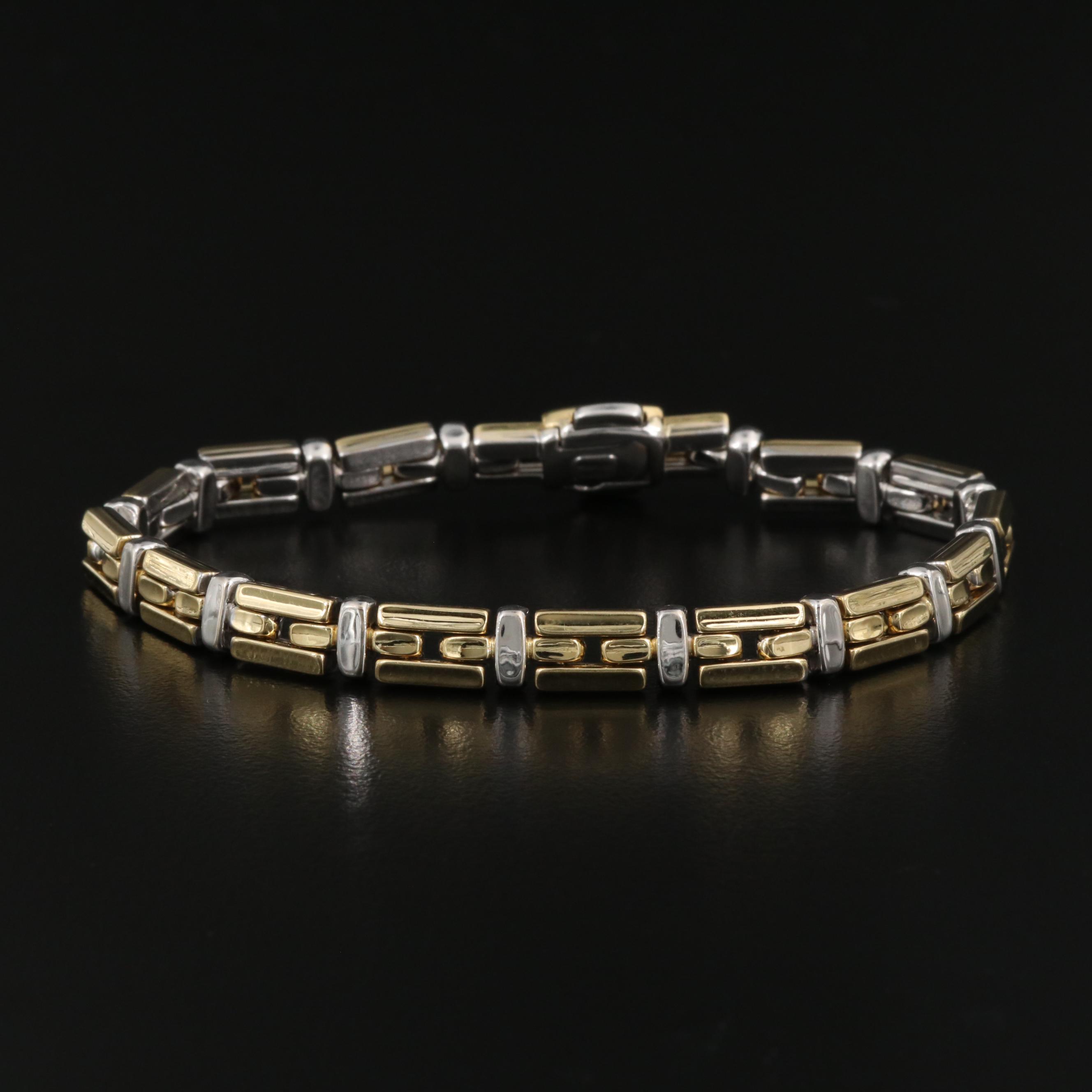 Chimento 18K Two-Tone Reversible Bracelet with Diamond Accent