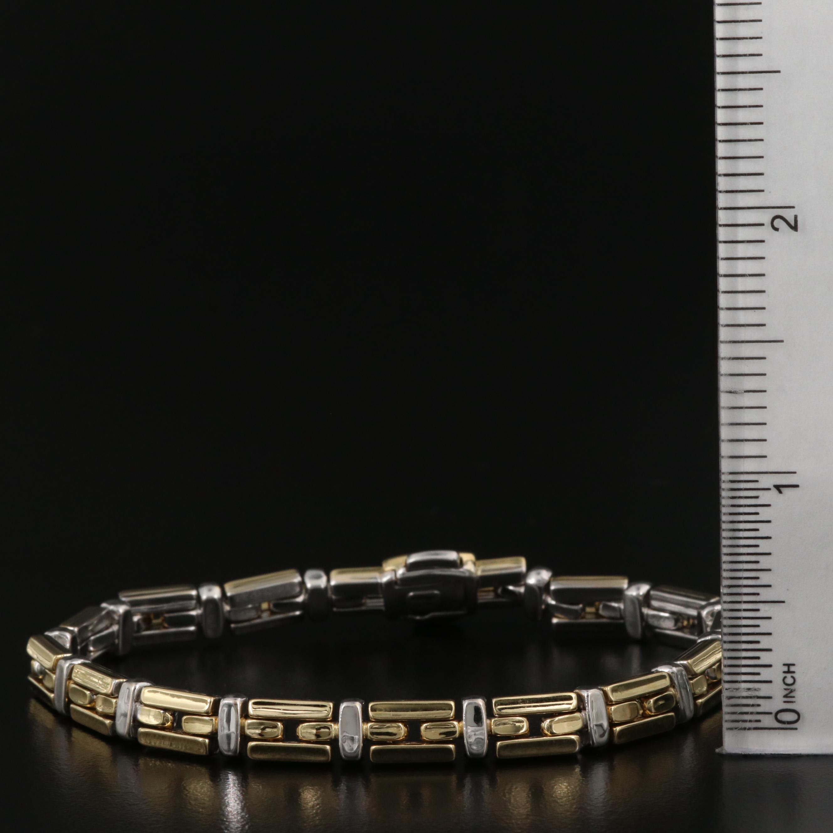 Chimento 18K Two-Tone Reversible Bracelet with Diamond Accent