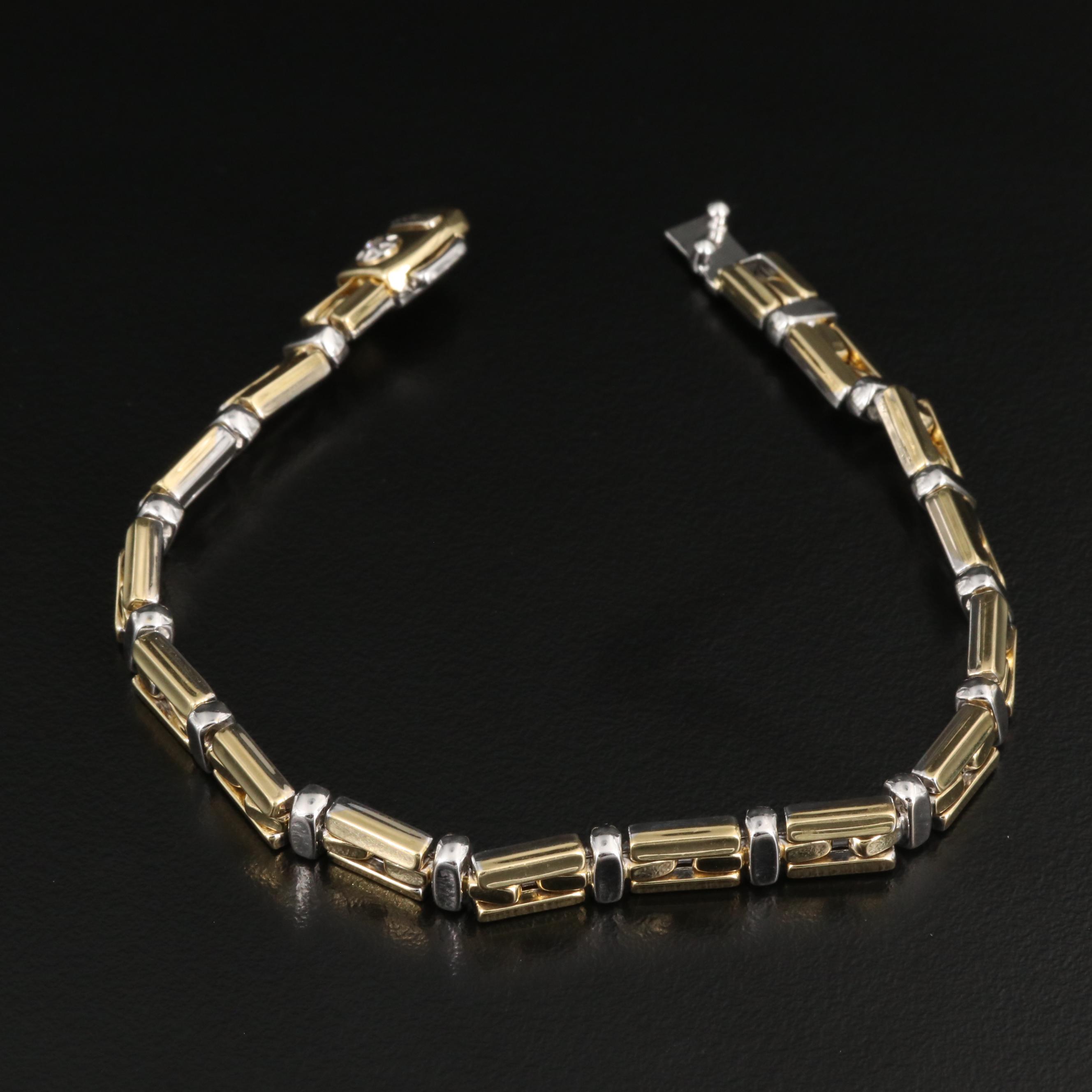 Chimento 18K Two-Tone Reversible Bracelet with Diamond Accent