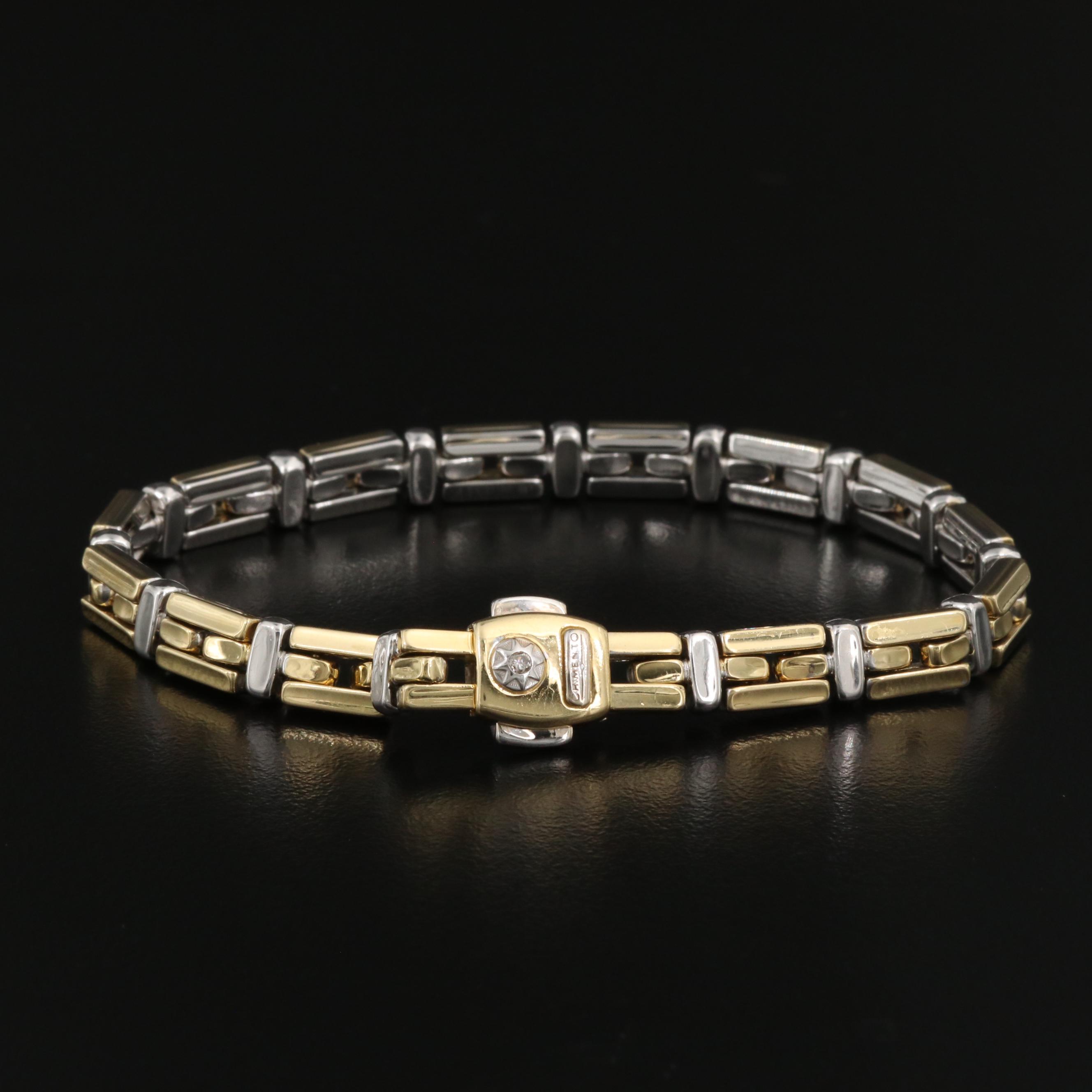 Chimento 18K Two-Tone Reversible Bracelet with Diamond Accent