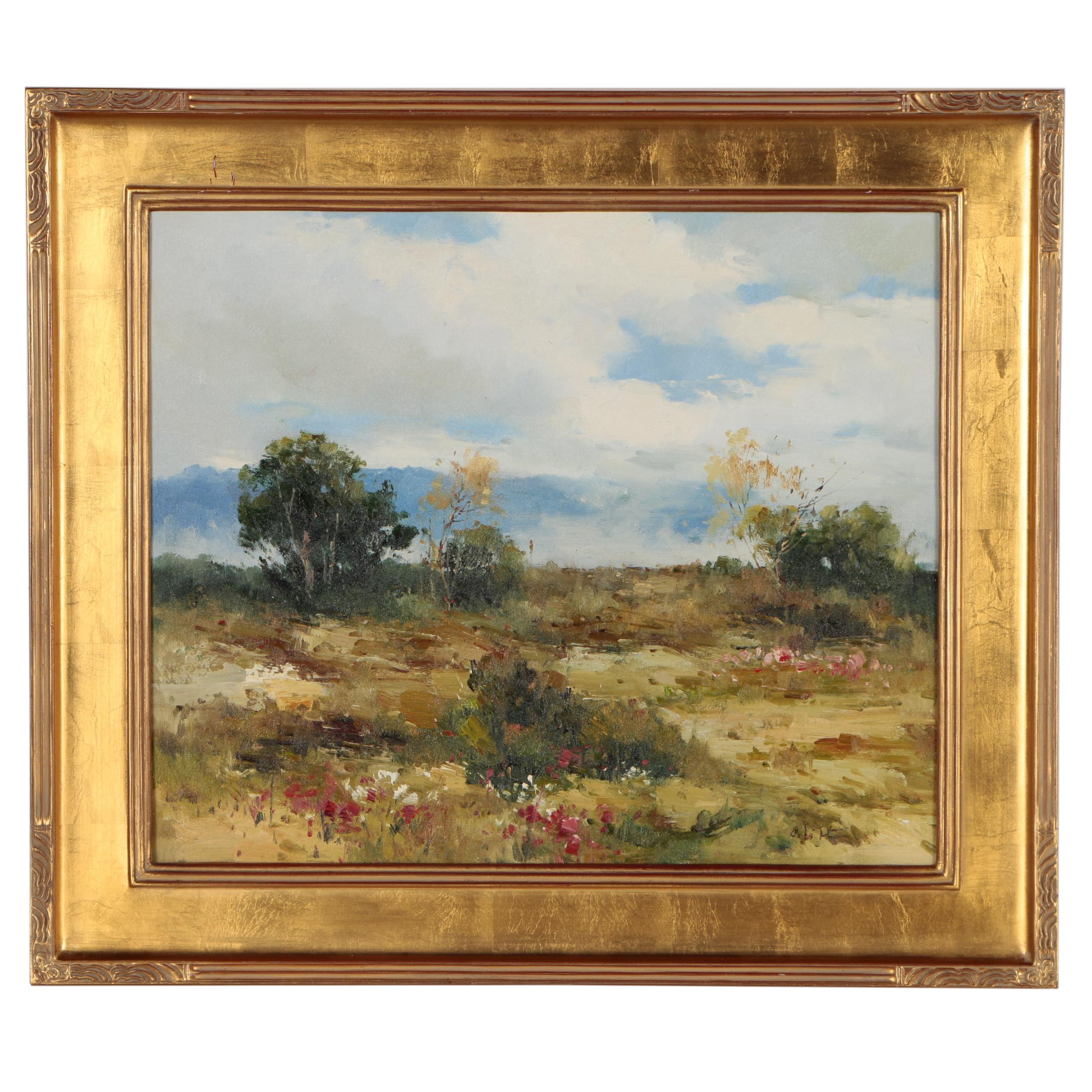 Zhao Huxie "Clifton" Landscape Oil Painting, 21st Century