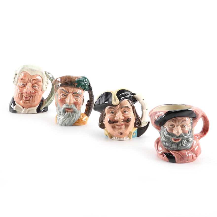 Royal Doulton "Falstaff", "Robinson Crusoe" and Other Character Mugs