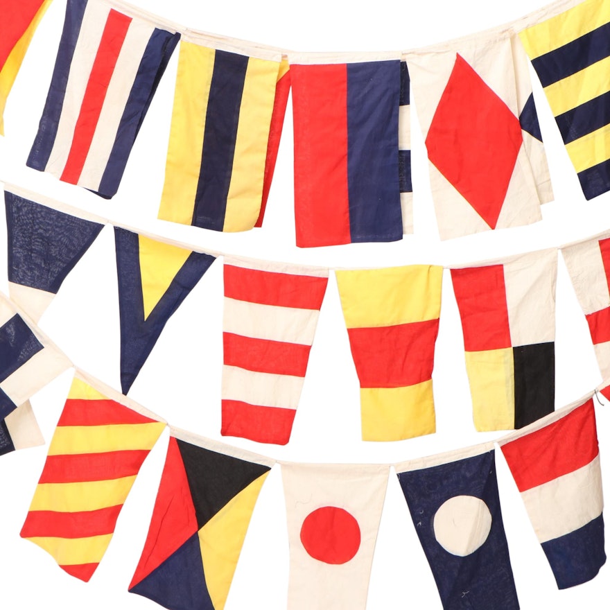 International Maritime Signal Flags and Pennants Garlands