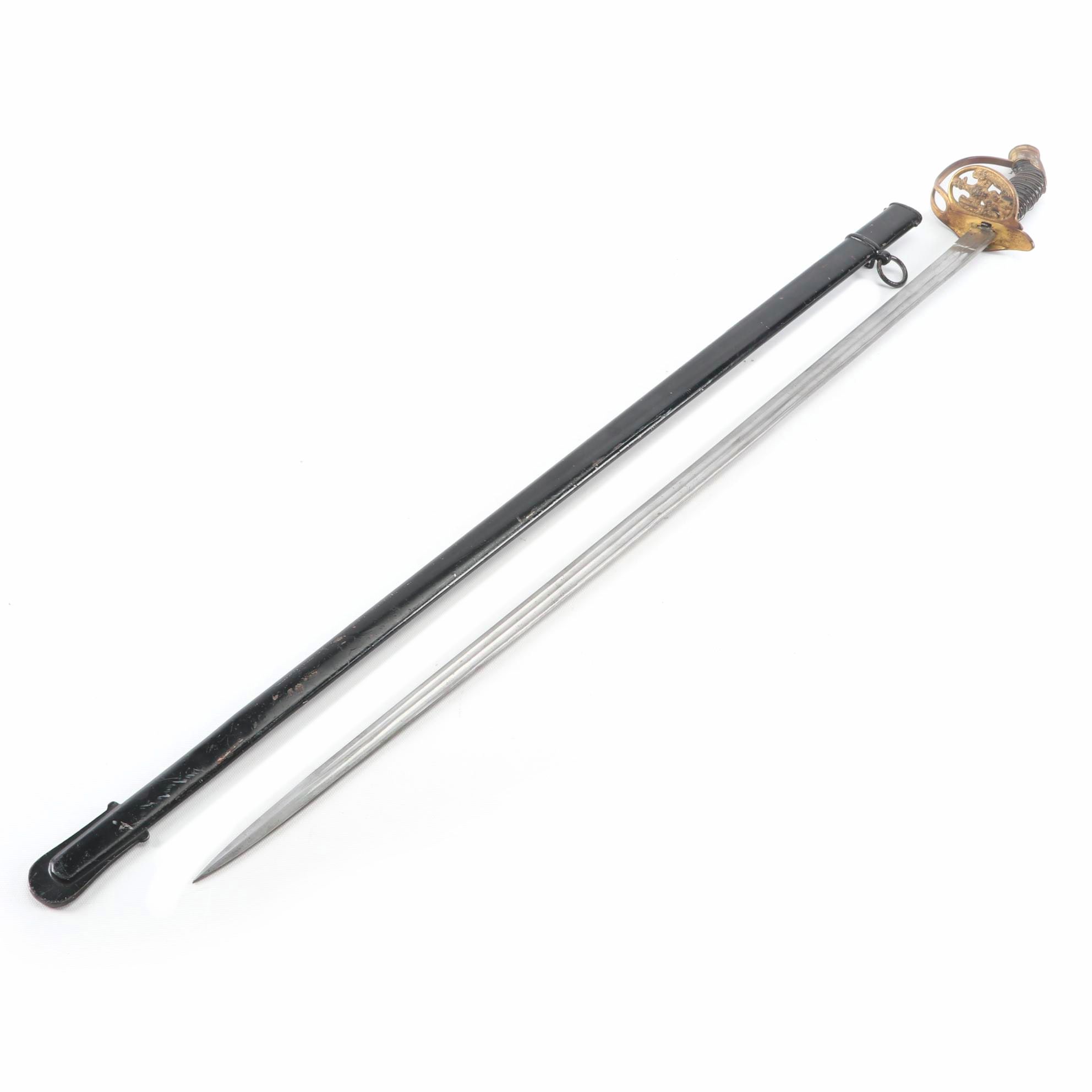 Carl Eickhorn WWI Era Model 1889 German Officer's Sword with Scabbard