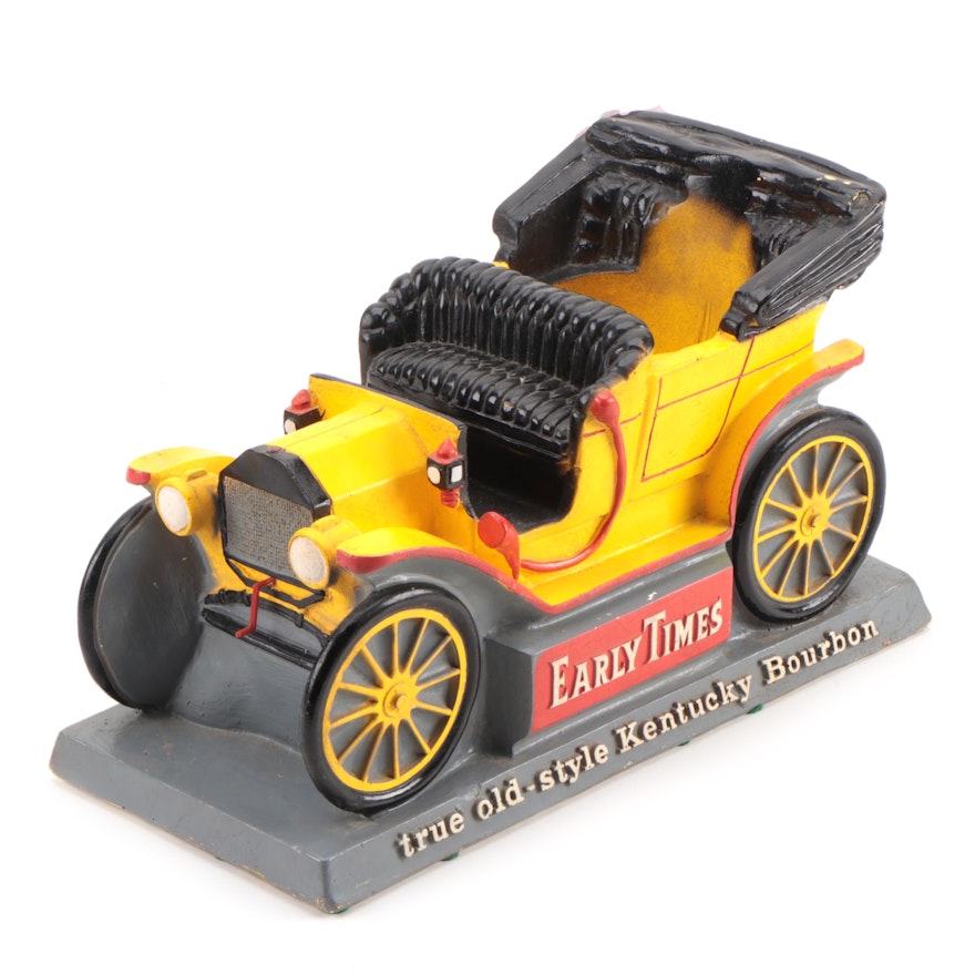 1908 Ford Model T "Tin Lizzie" Chalkware Early Times Kentucky Bourbon Display