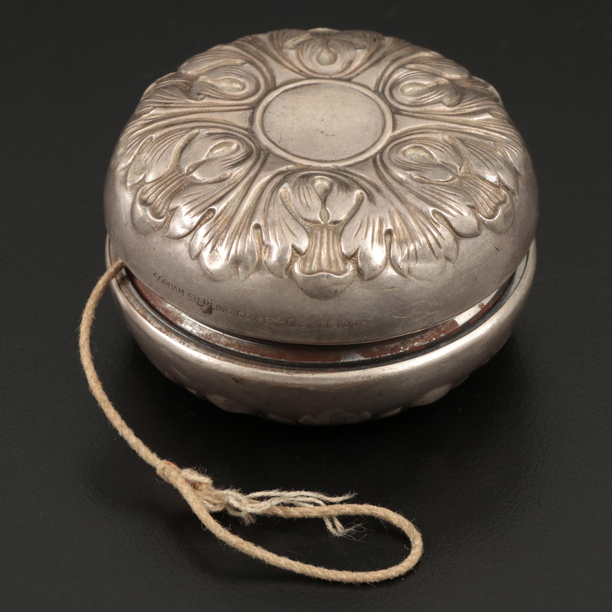 Art Deco Gorham Sterling Silver and Steel Yo-Yo, Early 20th Century