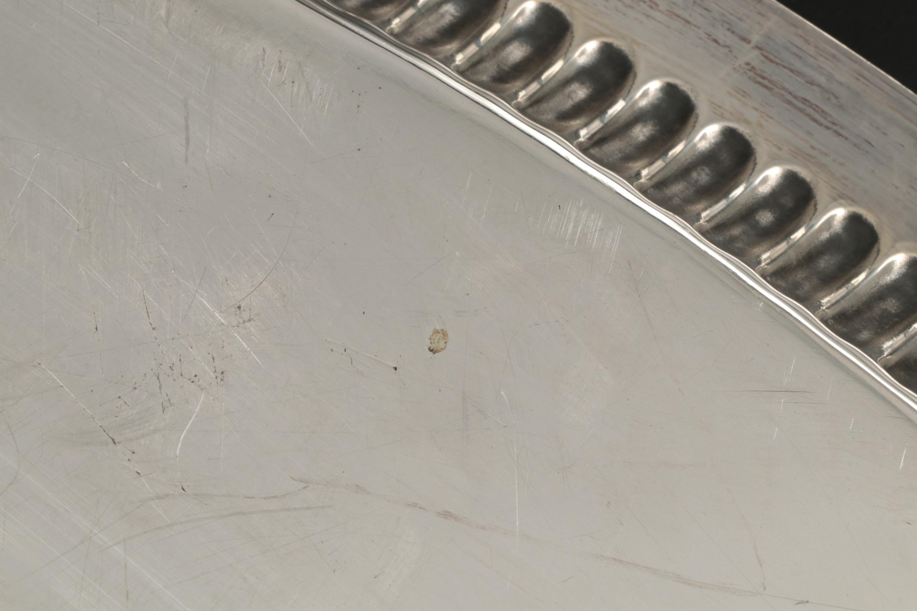 William Hutton & Sons, Ltd. English Silver Plate Oval Serving Tray