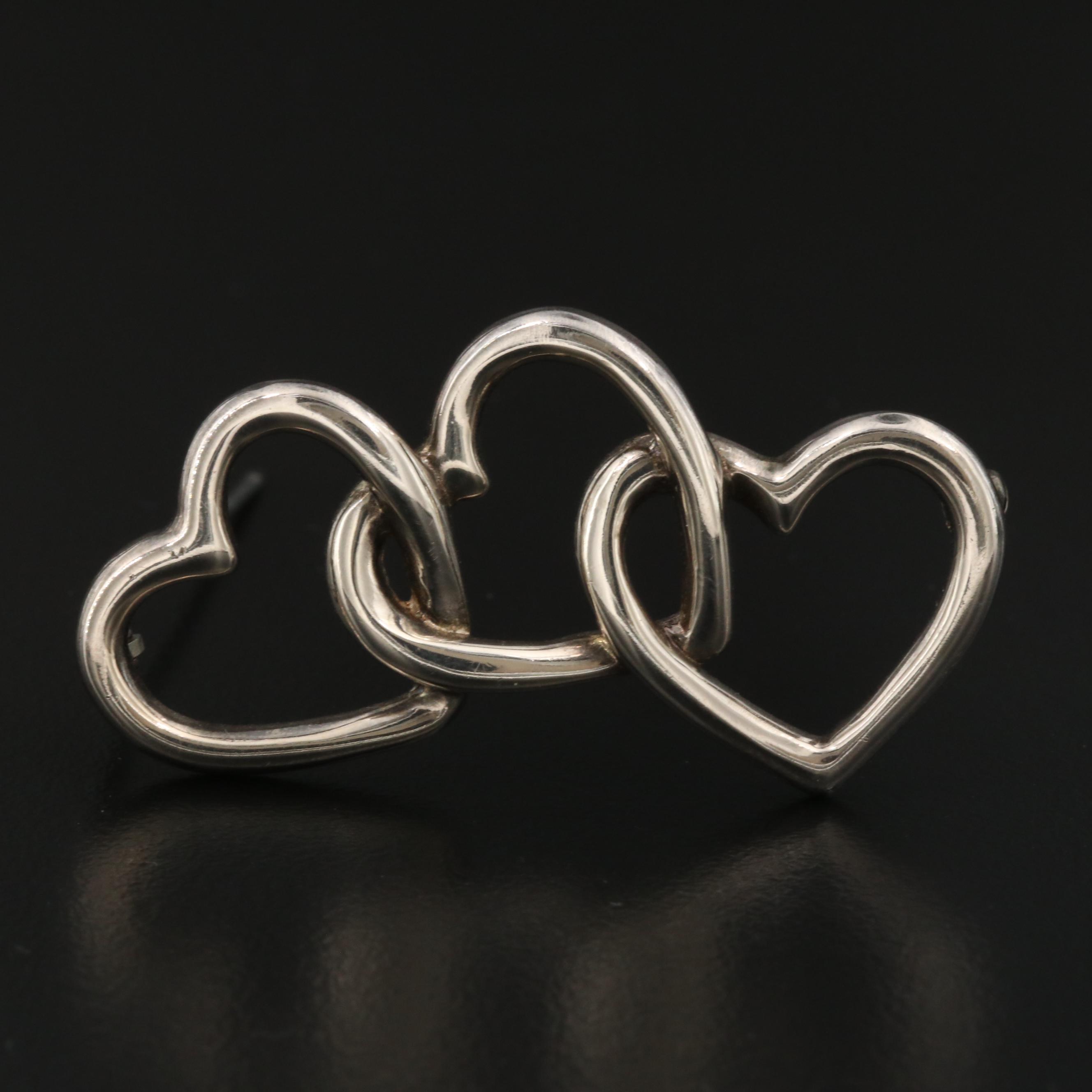 Tiffany & Co. Sterling Silver Heart Brooch