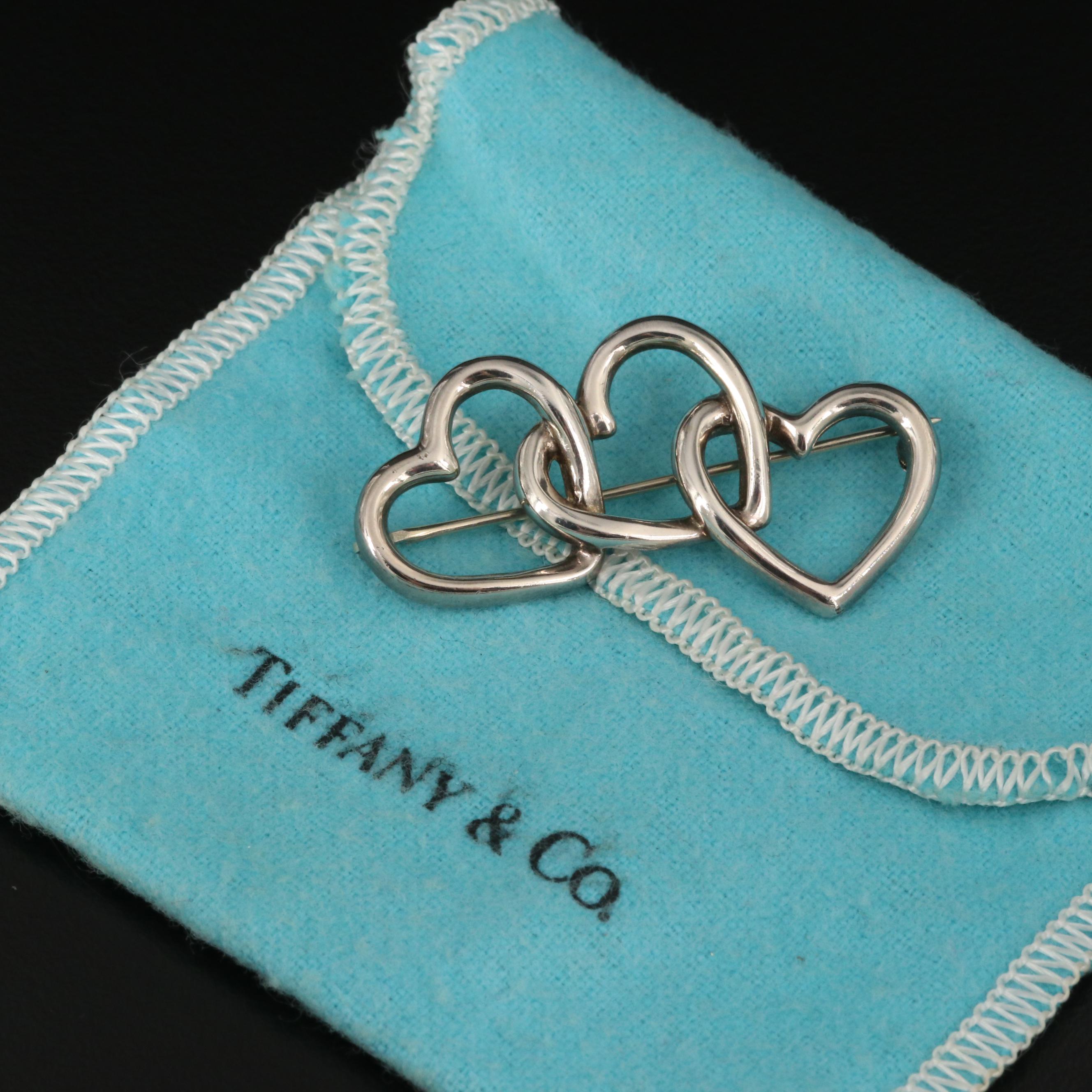 Tiffany & Co. Sterling Silver Heart Brooch