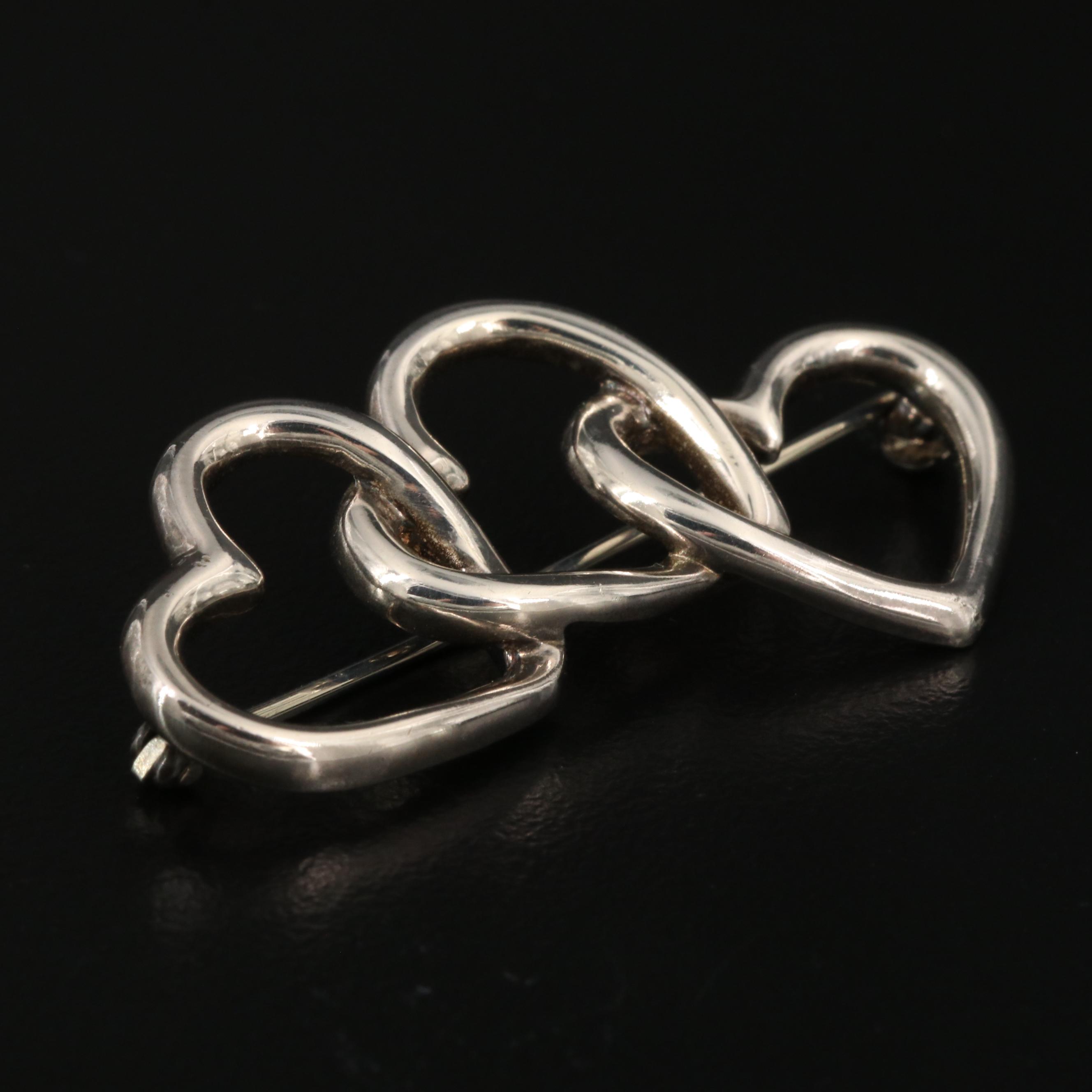 Tiffany & Co. Sterling Silver Heart Brooch