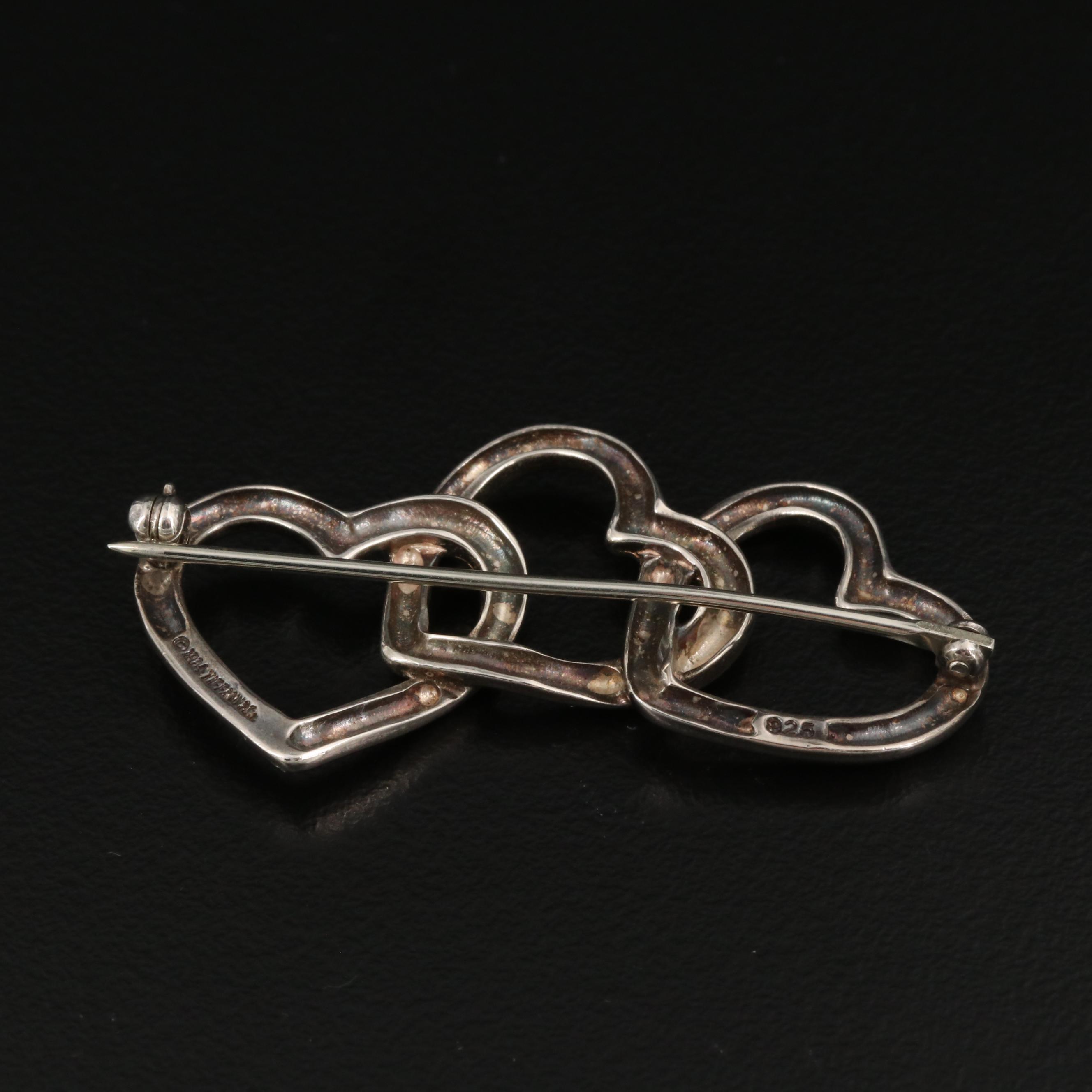 Tiffany & Co. Sterling Silver Heart Brooch