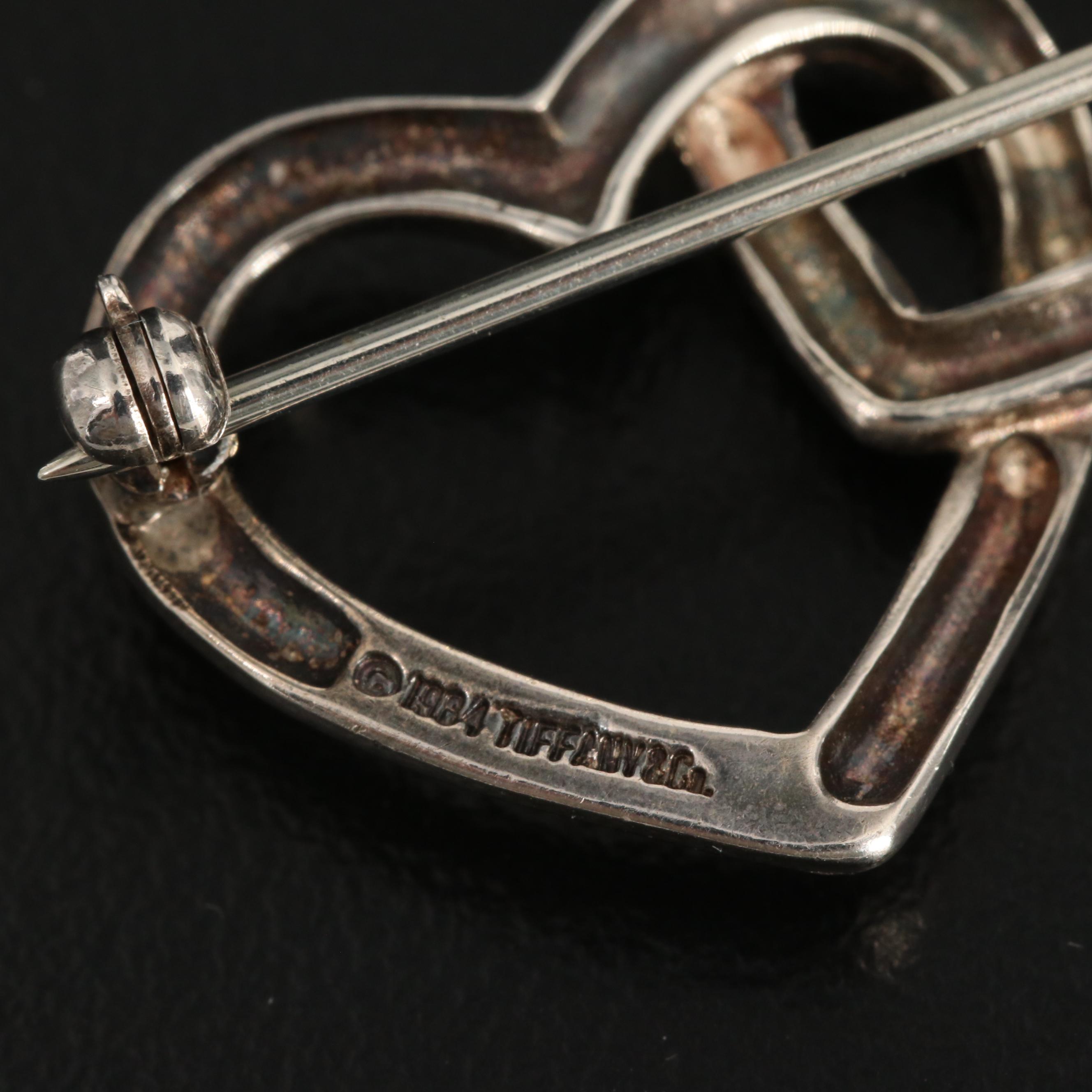 Tiffany & Co. Sterling Silver Heart Brooch
