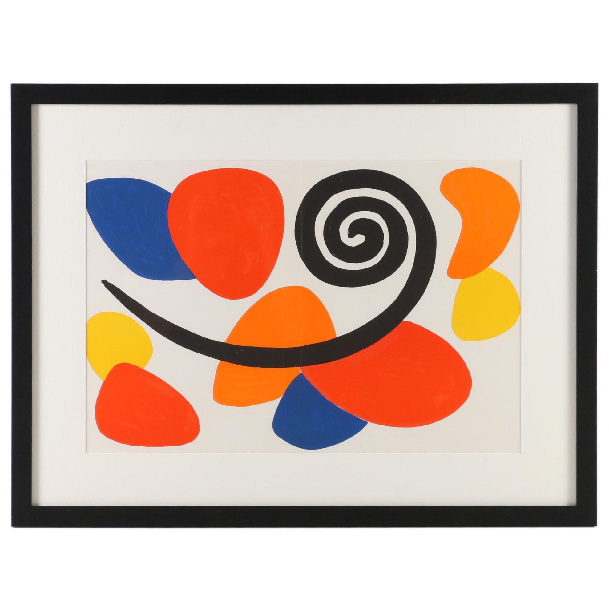 Alexander Calder Double-Page Color Lithograph for "Derrière le Miroir", 1968