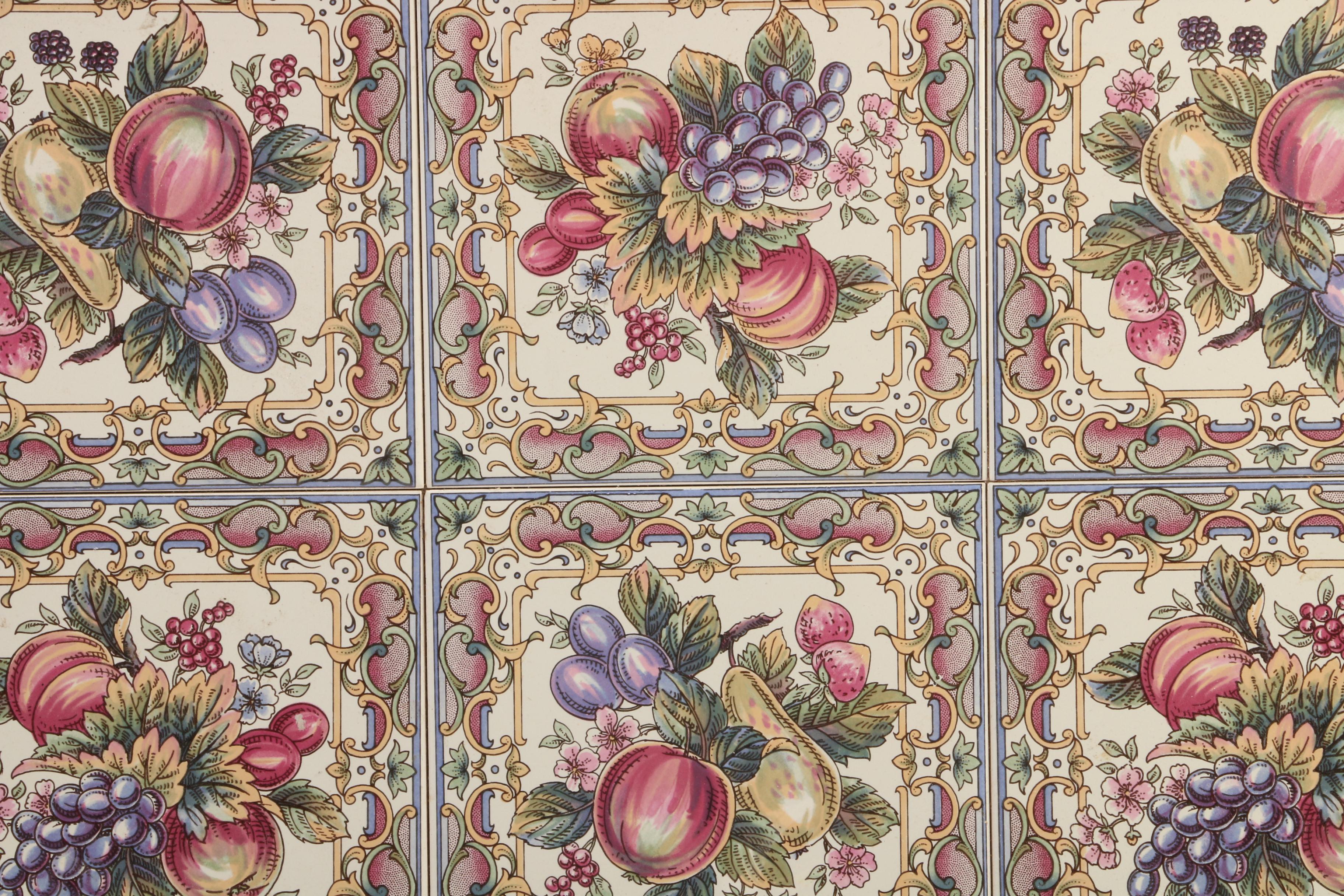 Tilecrafts Victorian Style Staffordshire Porcelain Tile Tea Tray